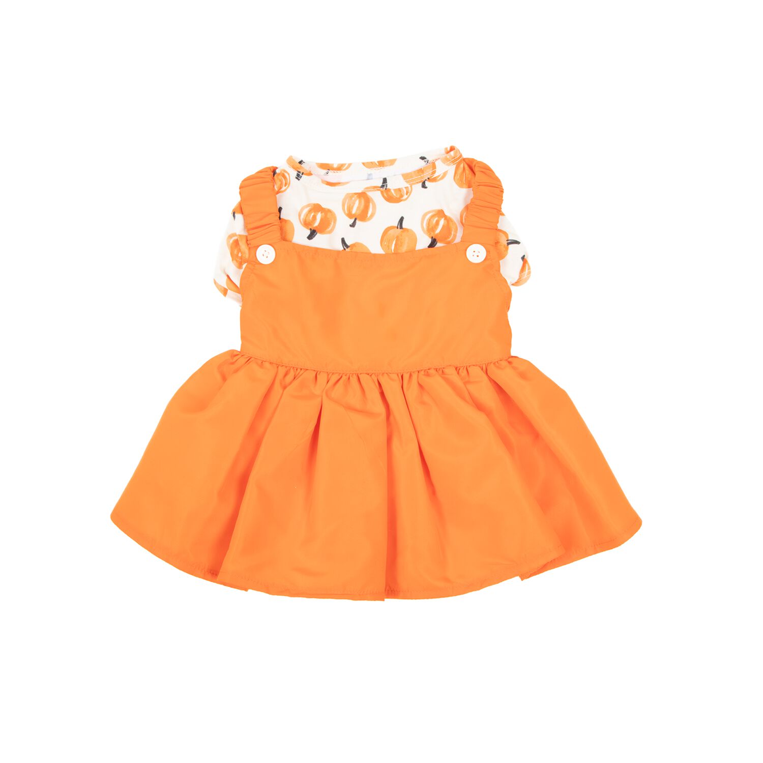 Aristopet Orange Pumpkin Overalls Dog Dress, Extra Large