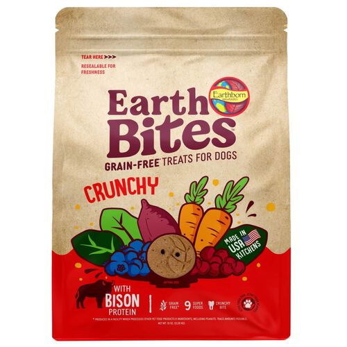 Earth Bites Bison Grain Free Crunchy Dog Treats