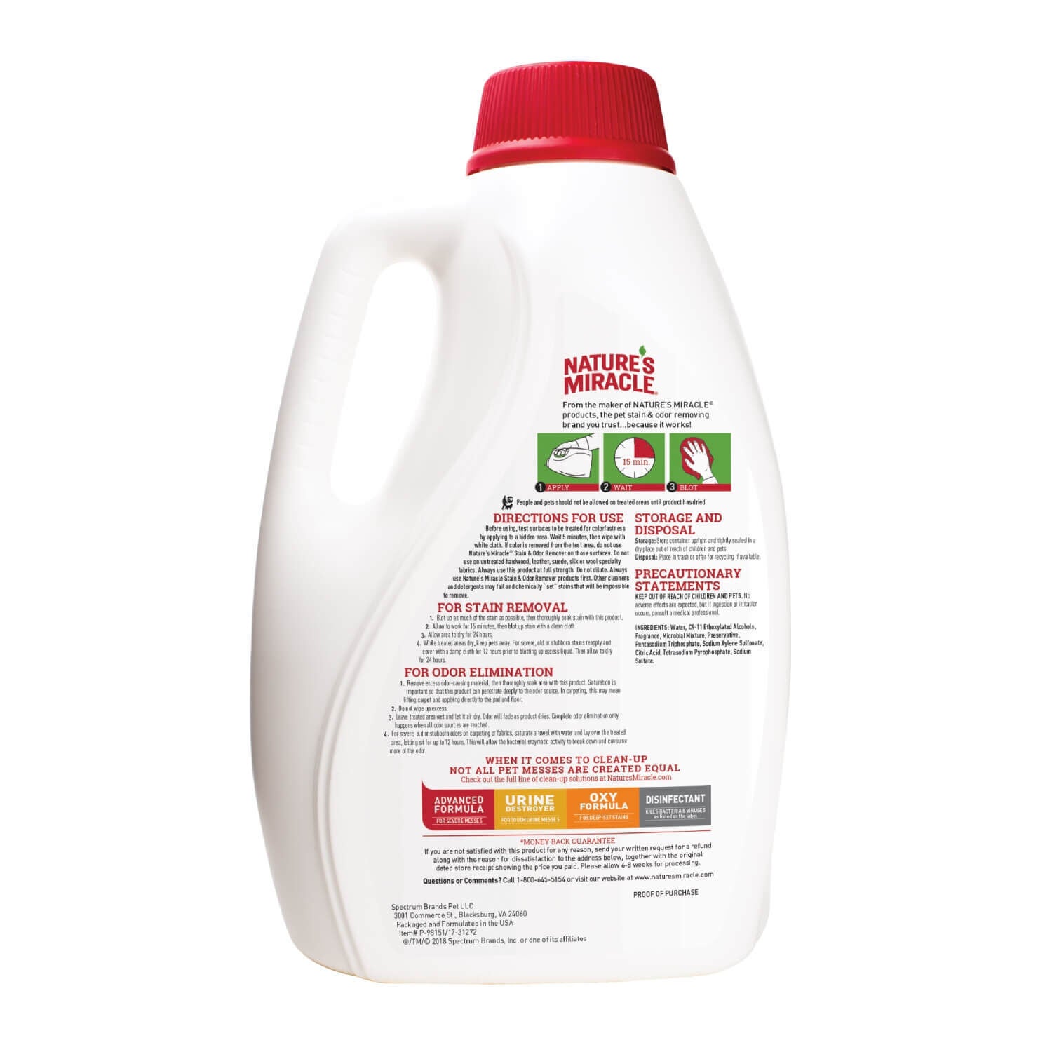 Nature's Miracle Nature's Enzymatic Formula Pet Stain & Odor Remover