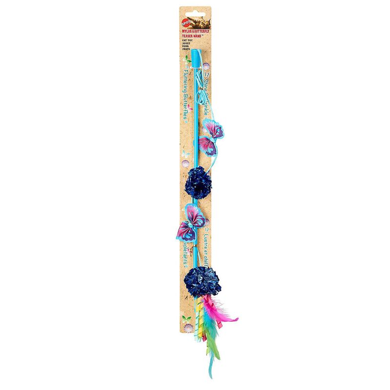 Butterfly And Mylar Wand Cat Toy Assorted image number 1