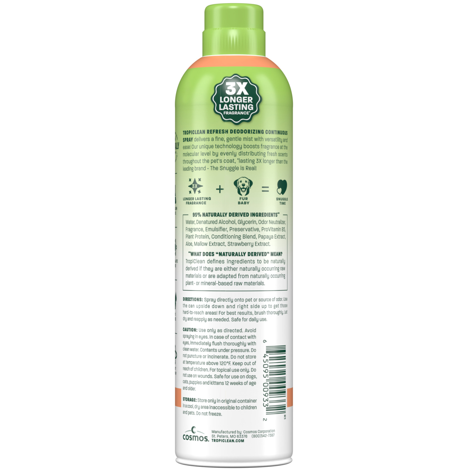 Tropiclean Papaya Scented Dog Deodorizing Mist And Detangling Spray, 10-Oz