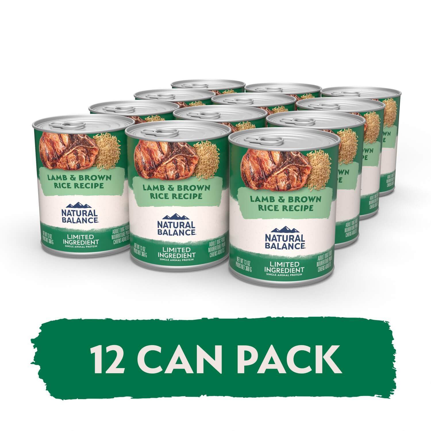 Natural Balance Limited Ingredient Lamb & Brown Rice Recipe Adult Wet Dog Food, 13-Oz