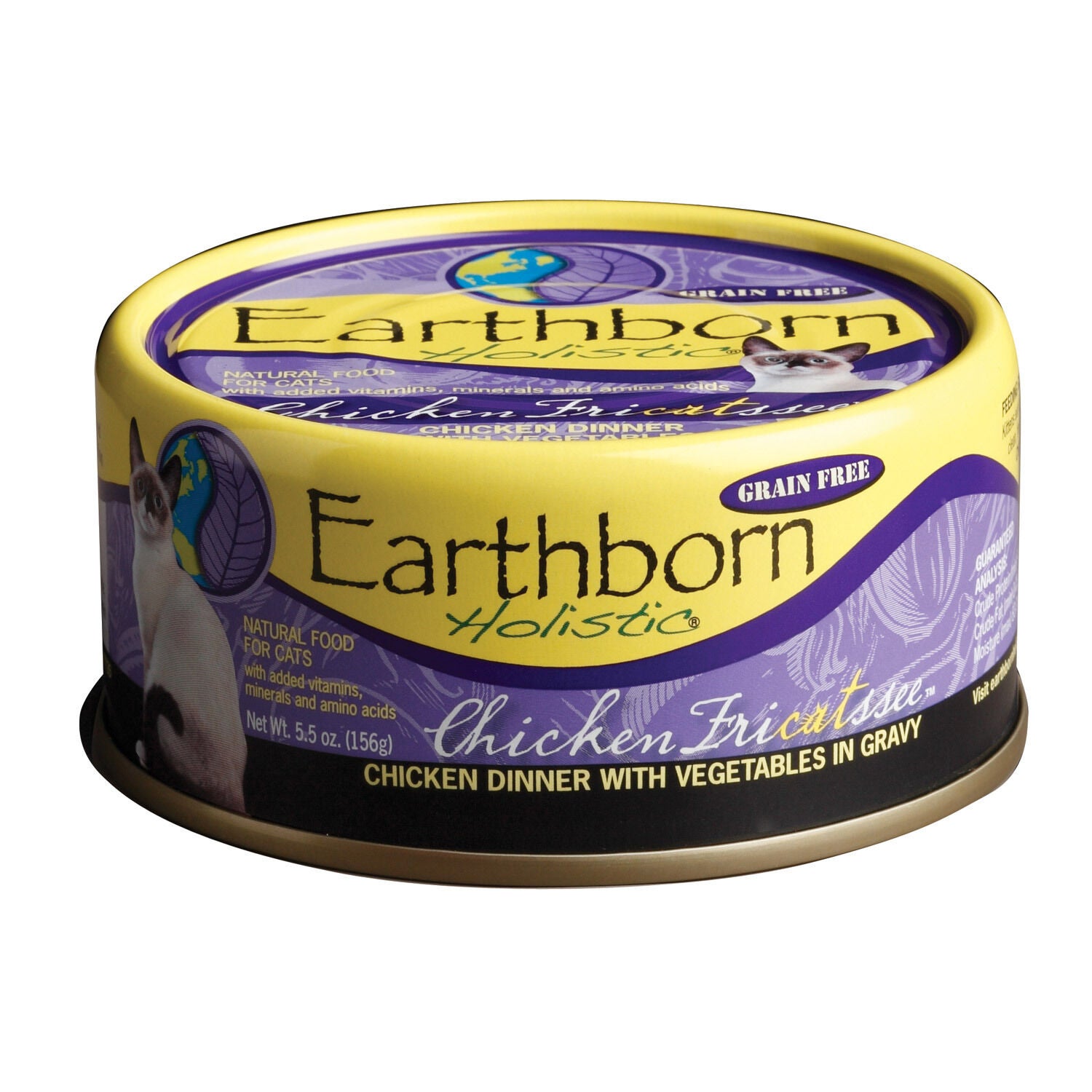 Earthborn Holistic Chicken Fricatssee Chicken Dinner With Vegetables In Gravy Cat Food