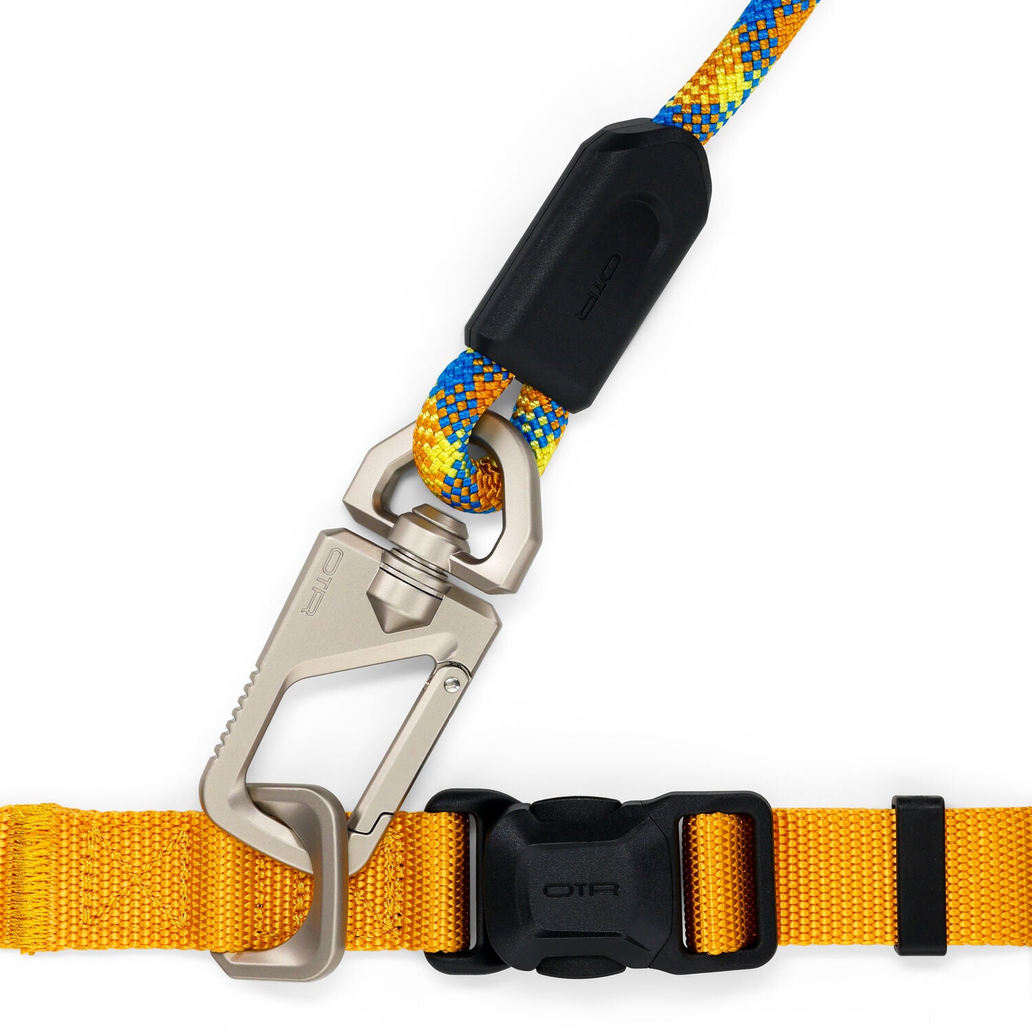 Otr Durable Climbing Rope Material Durable & Reflective Dog Leash, Multi-Colored, 6'
