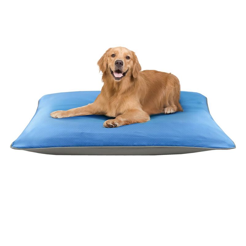 Reversible Pet Pillow - Blue/Grey image number 1
