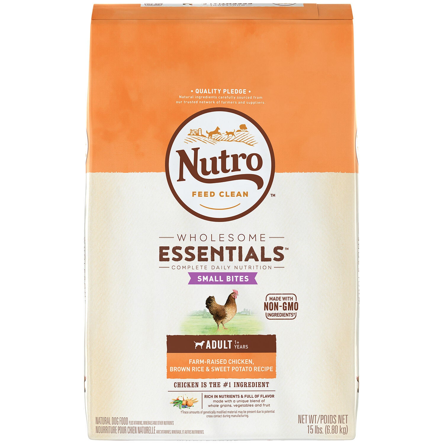 Nutro Wholesome Essentials Small Bites Adult Farm-Raised Chicken, Brown Rice & Sweet Potato Recipe Dog Food
