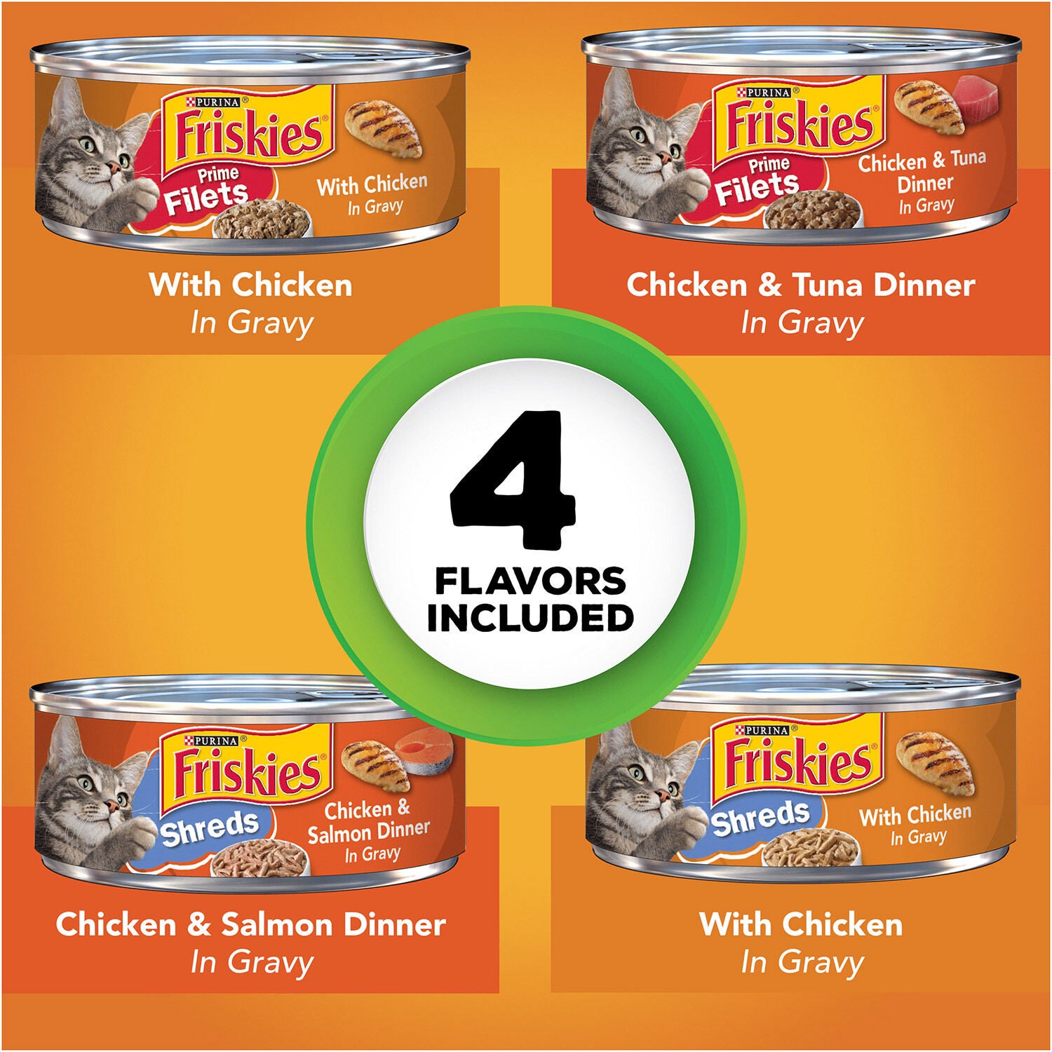 Friskies Chicken Lovers Wet Cat Food Variety Pack With 32 5.5 Oz Cans