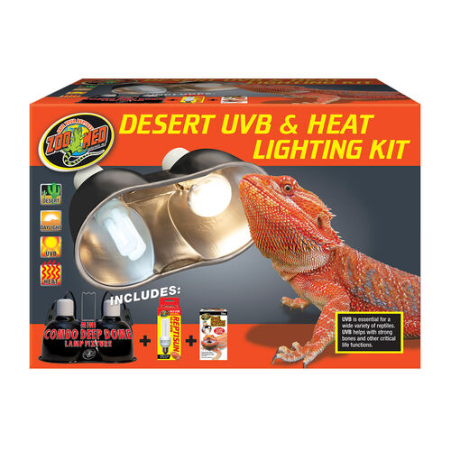 Desert Uvb & Heat Lighting Kit For Reptiles
