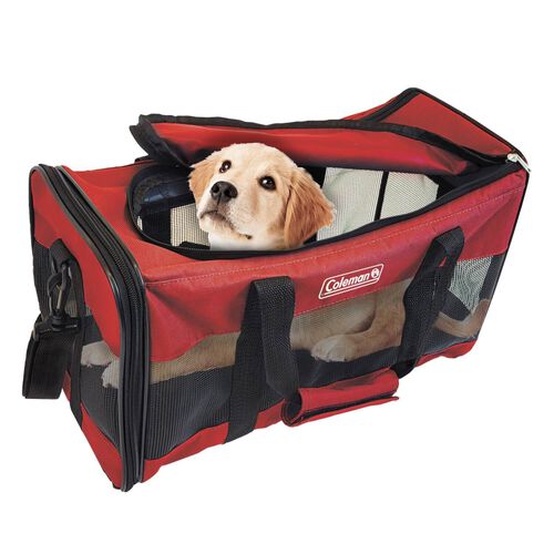Coleman Soft Sided  Pet Carrier - Red/Black