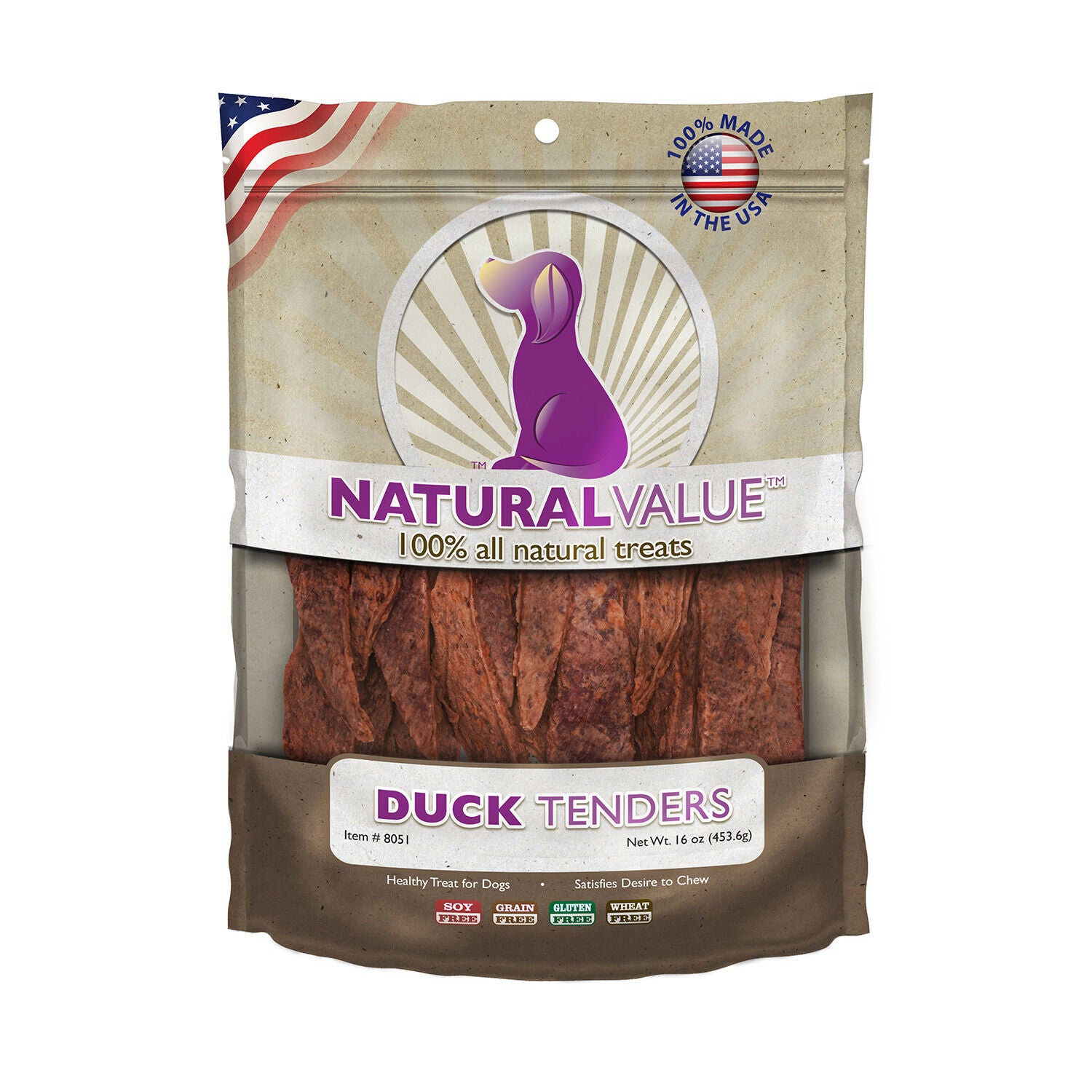 Natural Value Duck Tenders 16oz Pet Supermarket