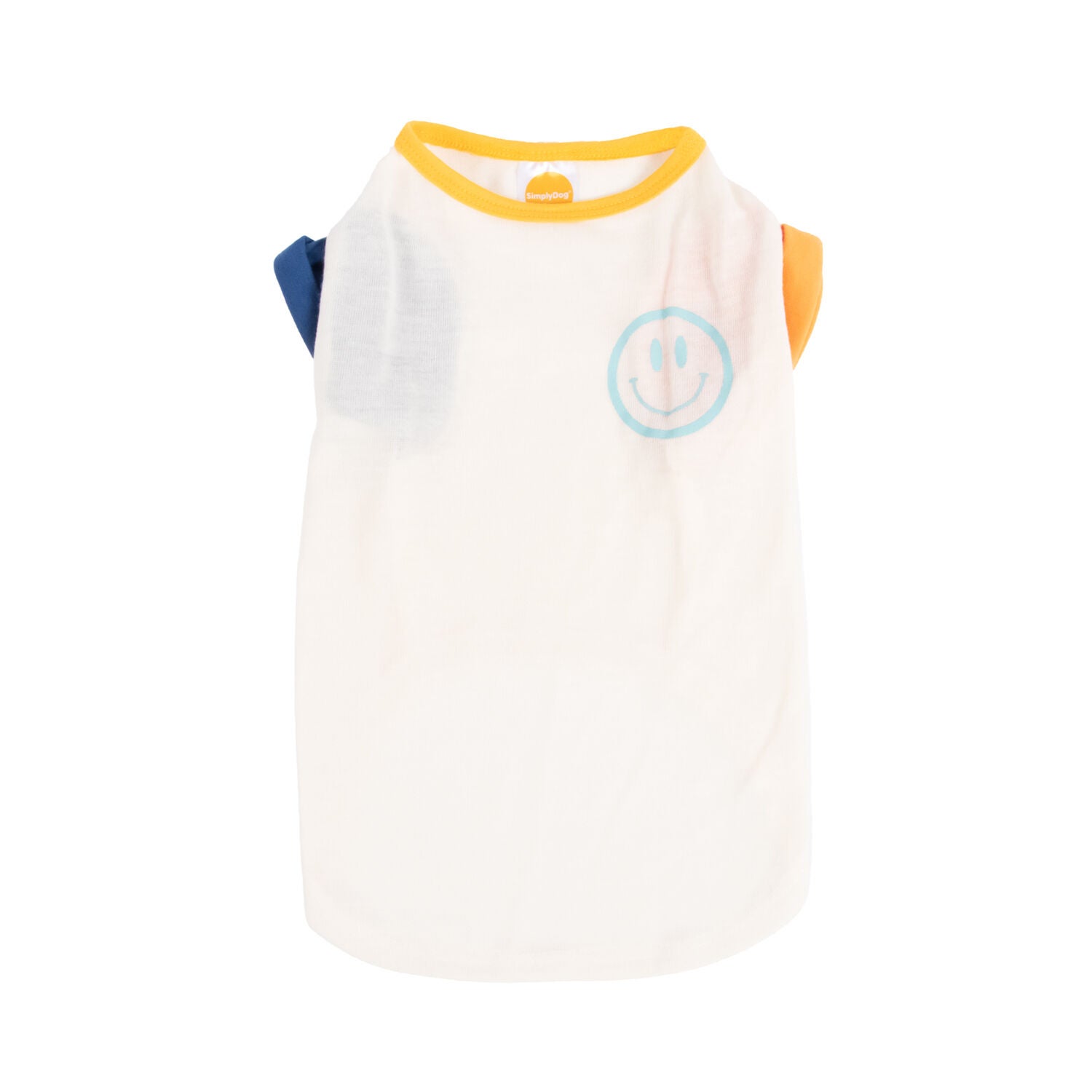 Bailey & Bella Tan Color Block Smiley Dog T-Shirt, Extra Large