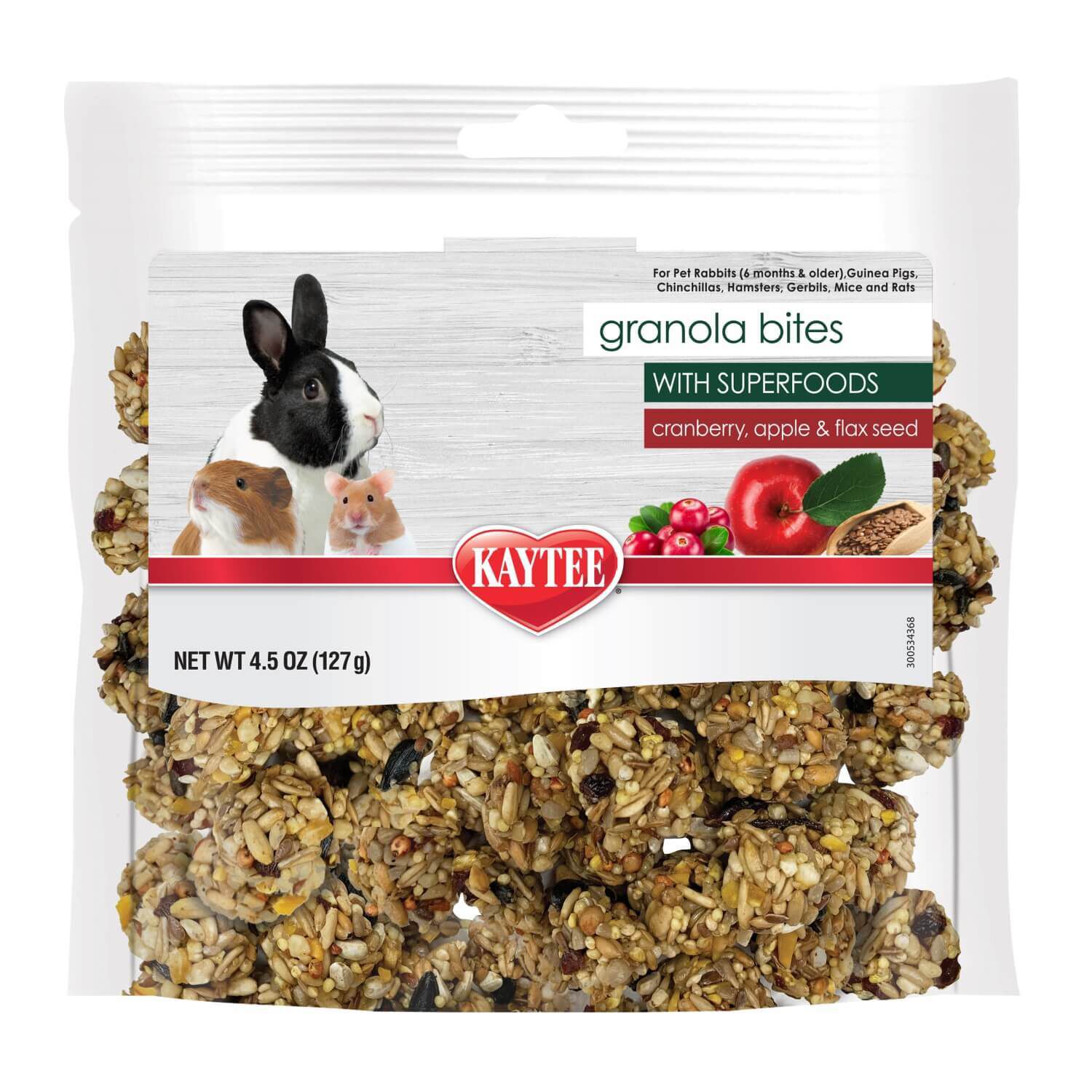 Kaytee Granola Bites With Superfoods, Cranberry, Apple & Flax