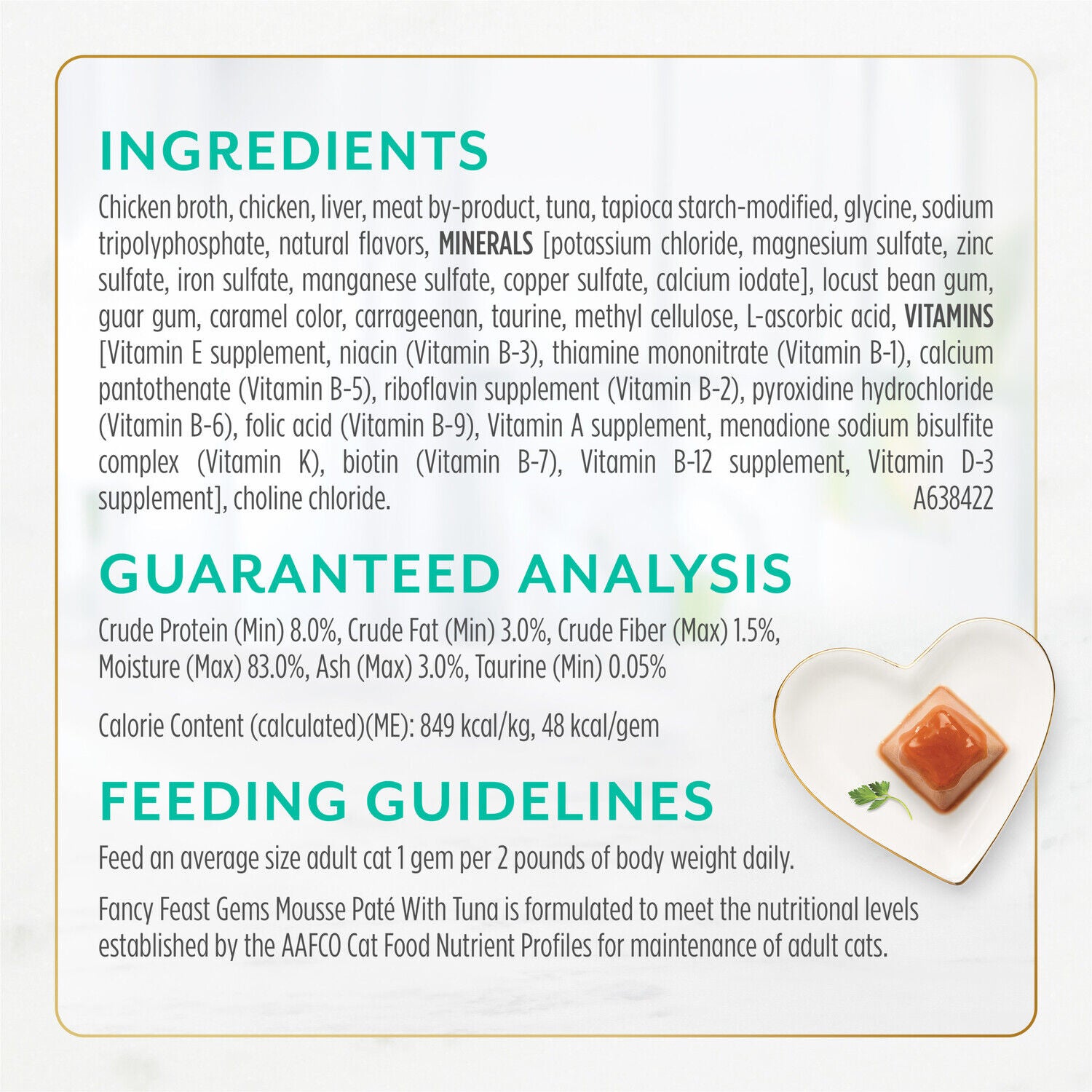 Fancy Feast Gems Pate Wet Cat Food Mousse With Tuna And Halo Of Savory Gravy  - 4-Oz - Pack Of 8