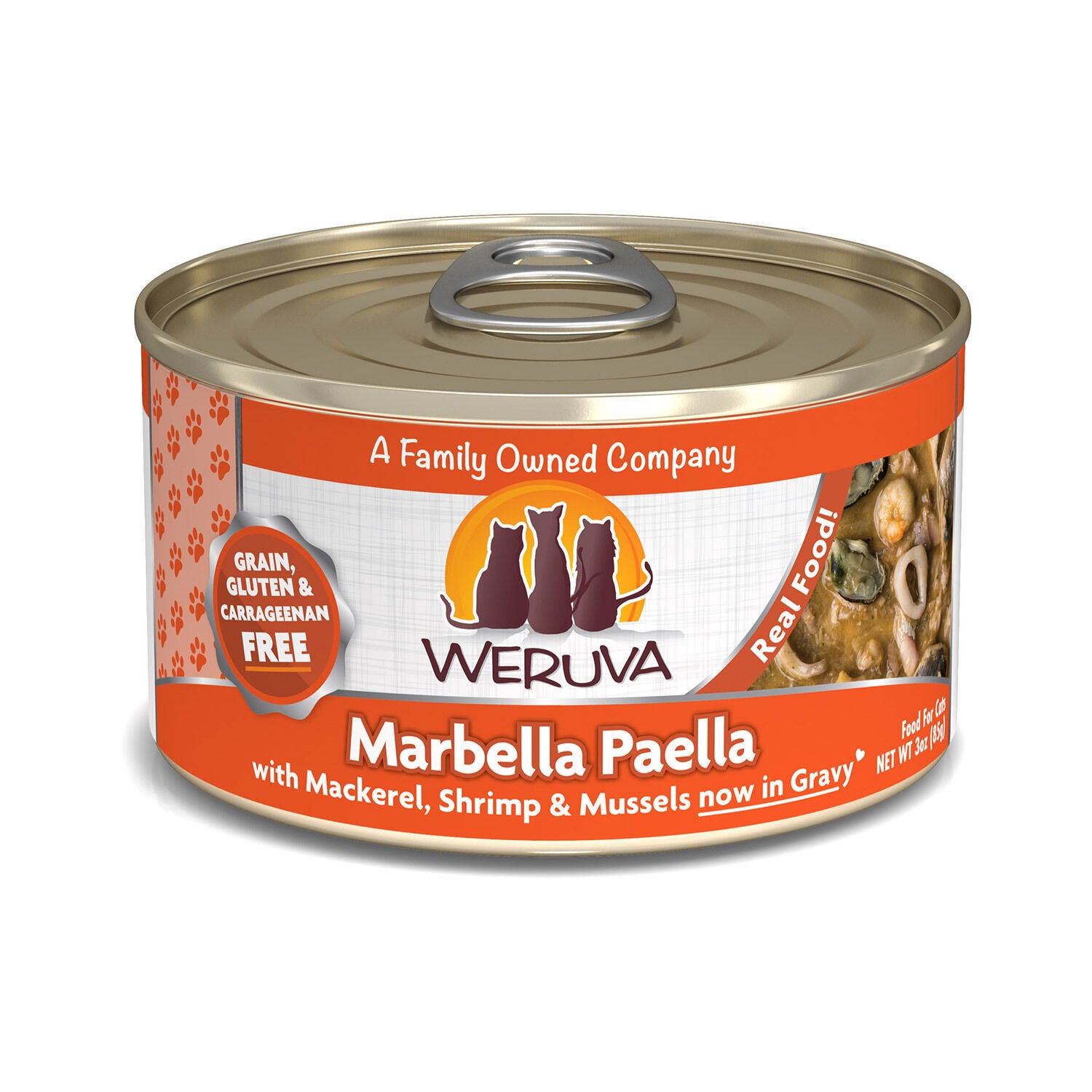 Weruva Marbella Paella With Calamari  Shrimp and Mussels Canned Cat Food