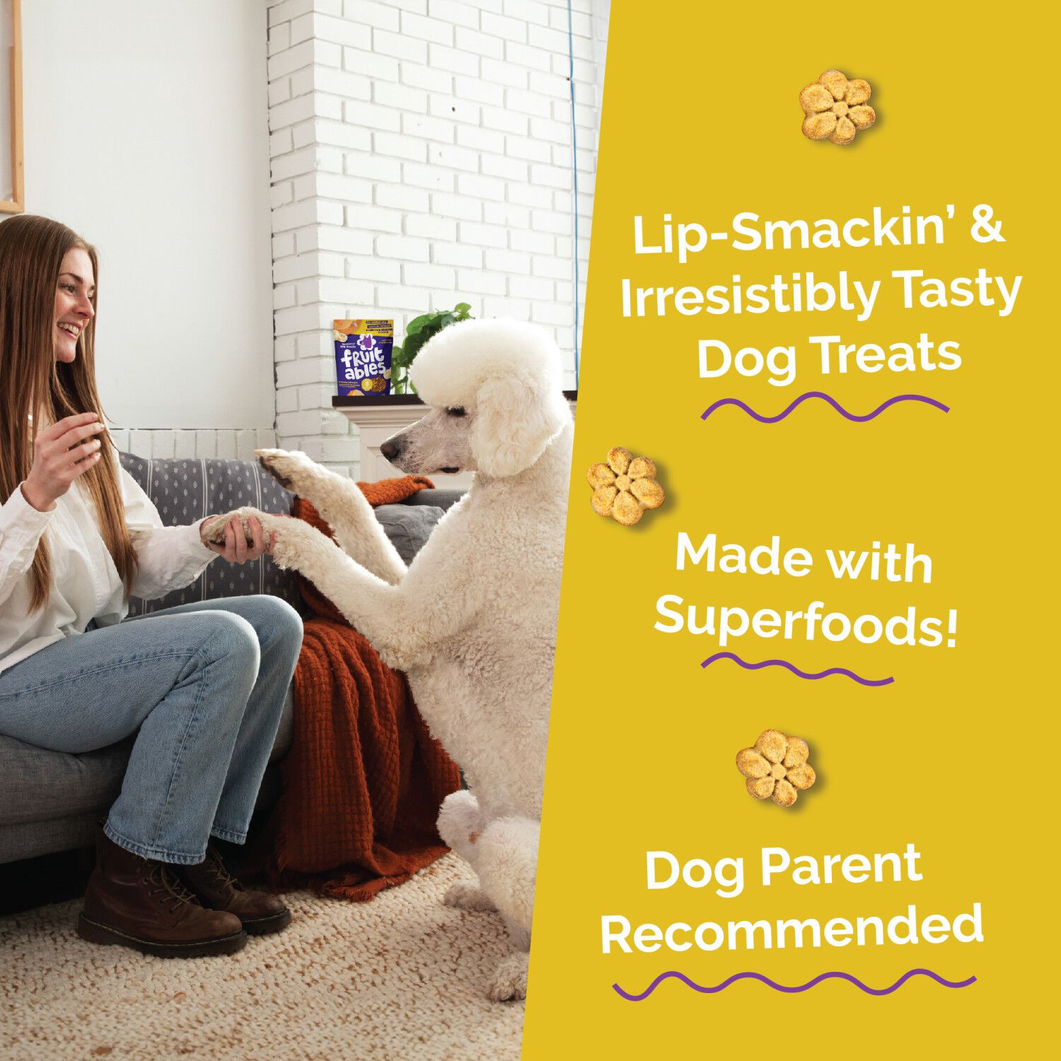 Fruitables Pumpkin & Banana Low Calorie Baked Crunchy Dog Treats, 12-Oz Bag