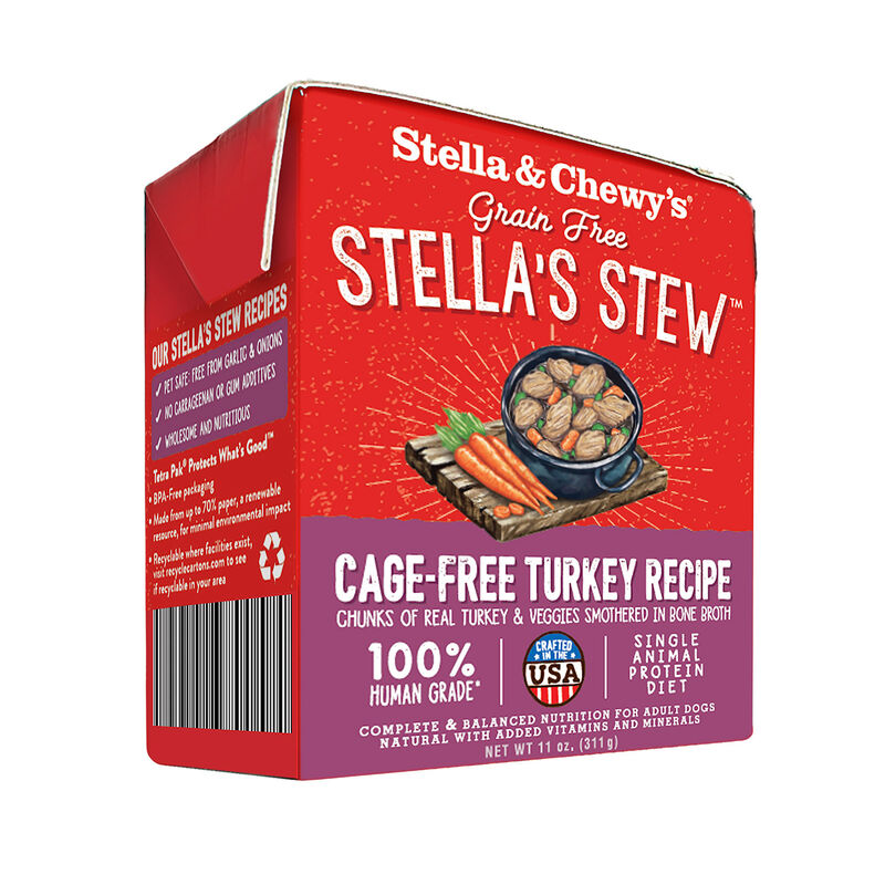 Grain Free Stella'S Stew Cage Free Turkey Recipe Dog Food image number 1