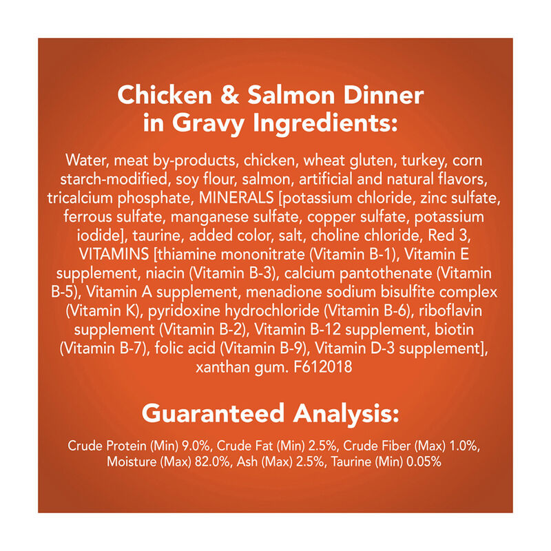 Shreds Chicken & Salmon Dinner In Gravy image number 5