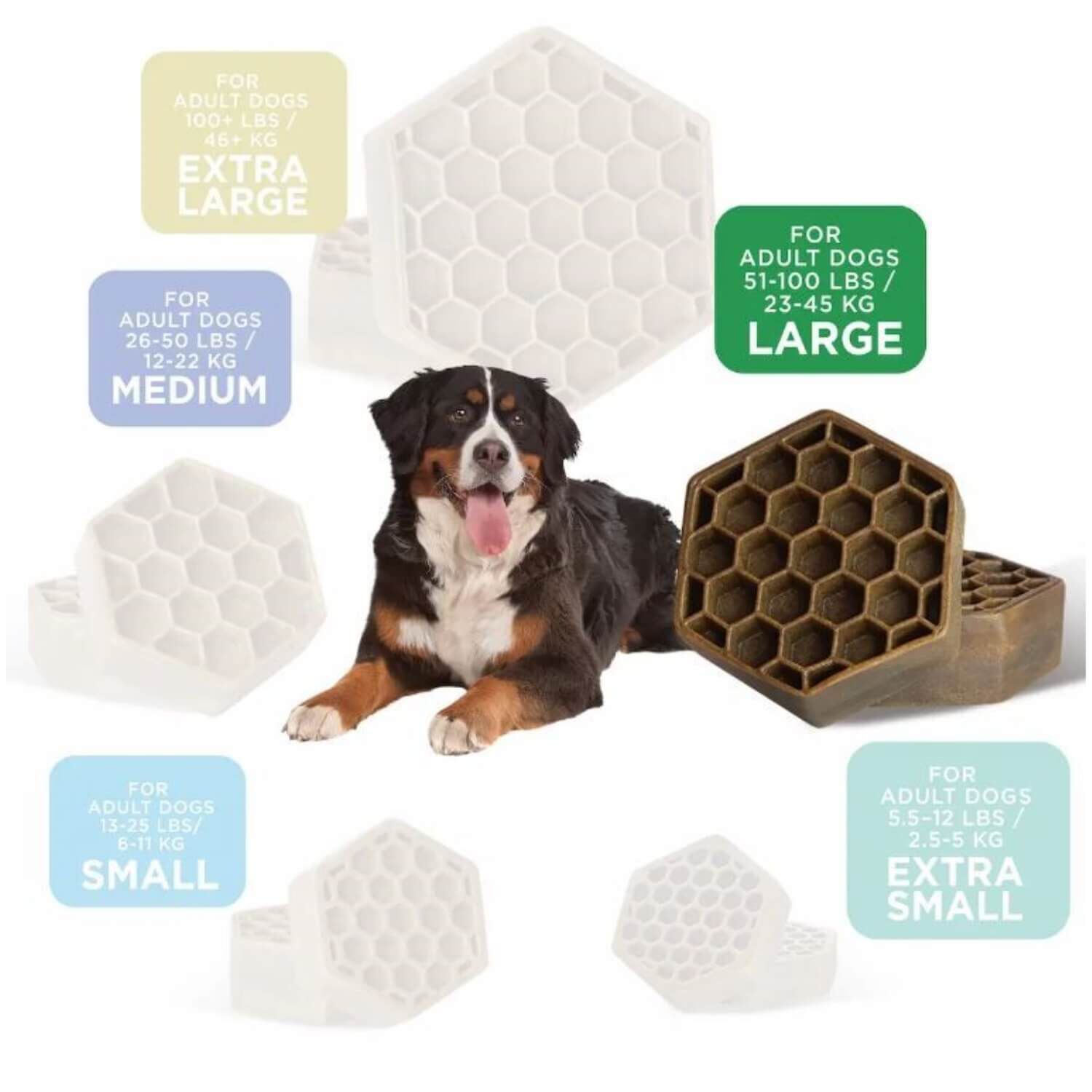 Yummy Combs Flossing Dental Care Allergy Relief Dog Treats, Large