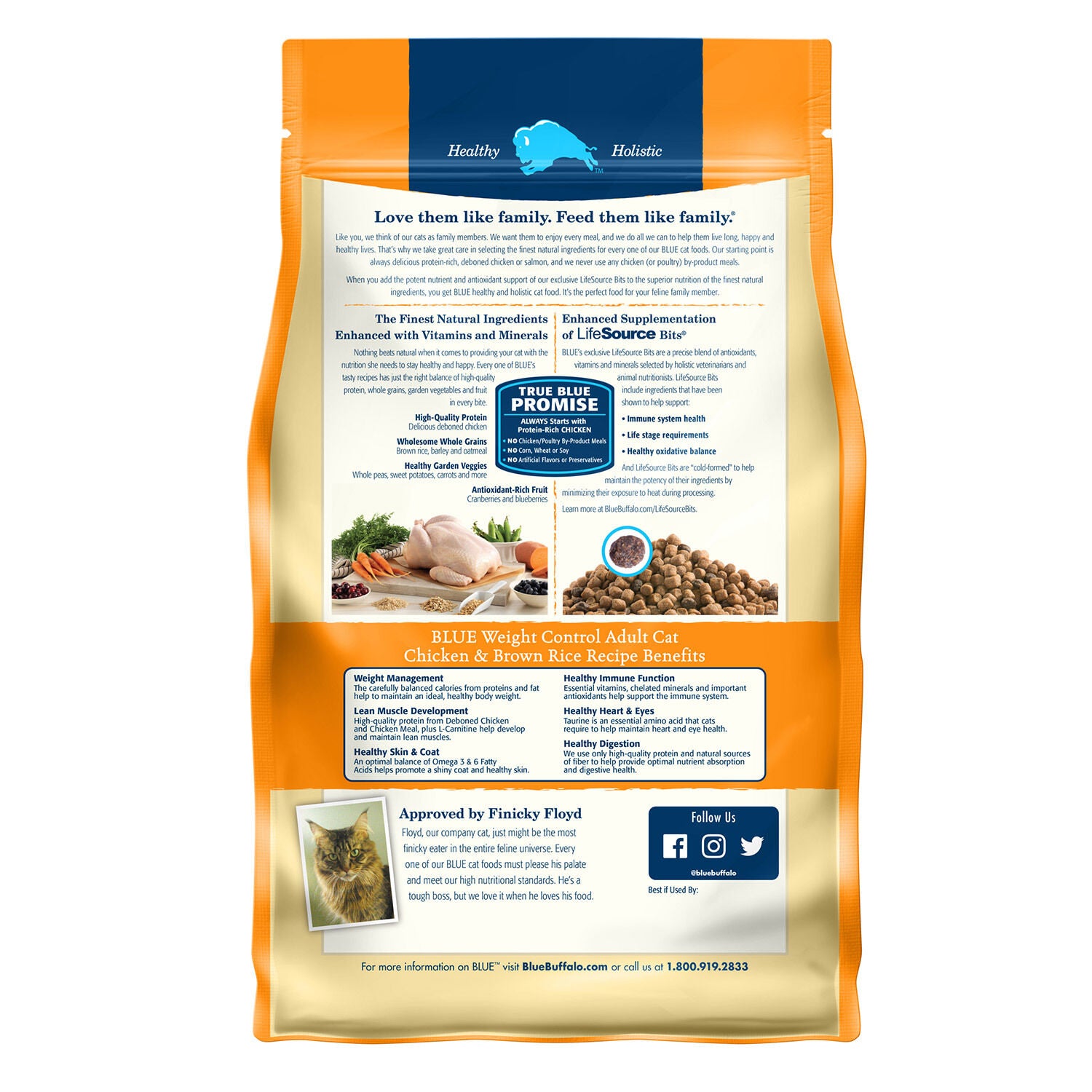 Blue Buffalo Weight Control Chicken & Brown Rice Recipe Adult Cat Food