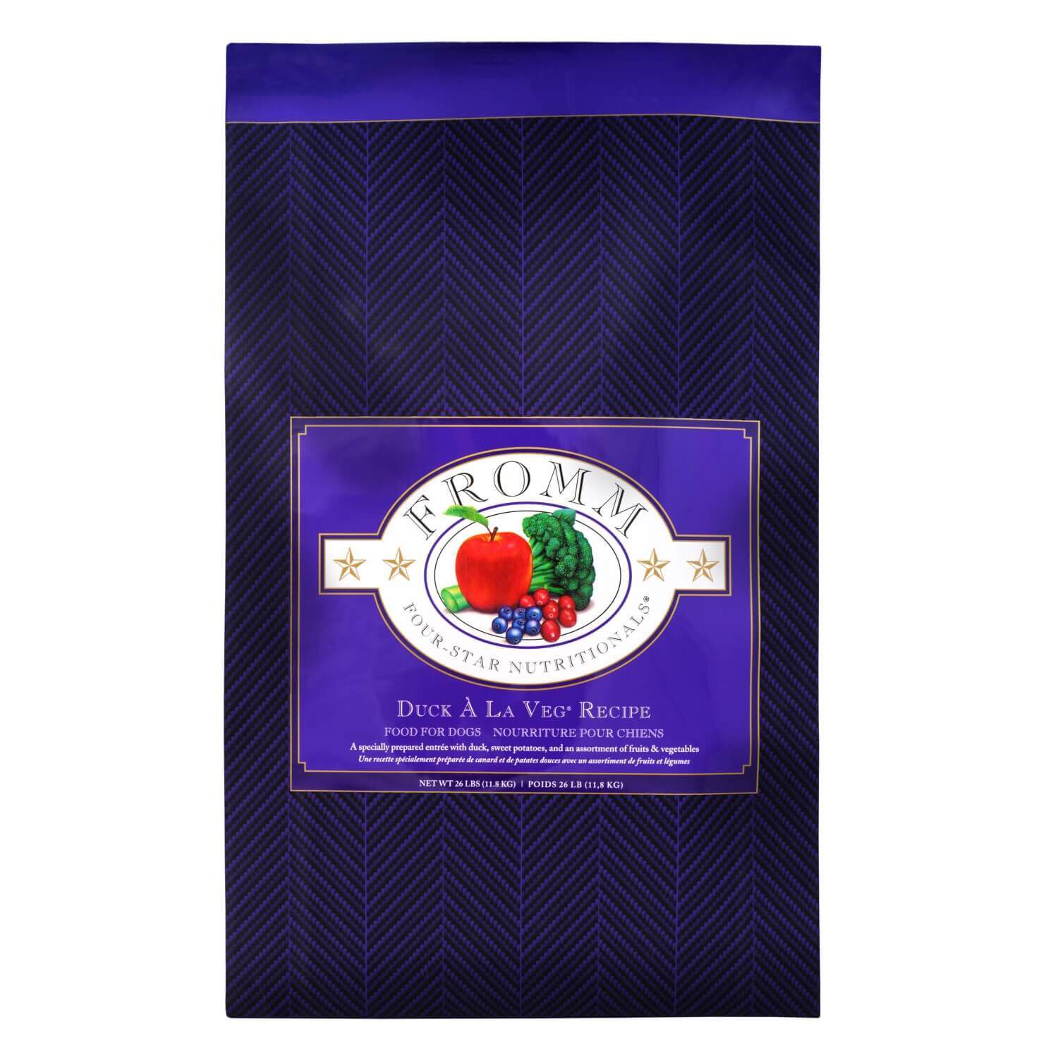 Fromm FourStar Nutritionals Duck A La Veg Dog Food Premium Dry Dog