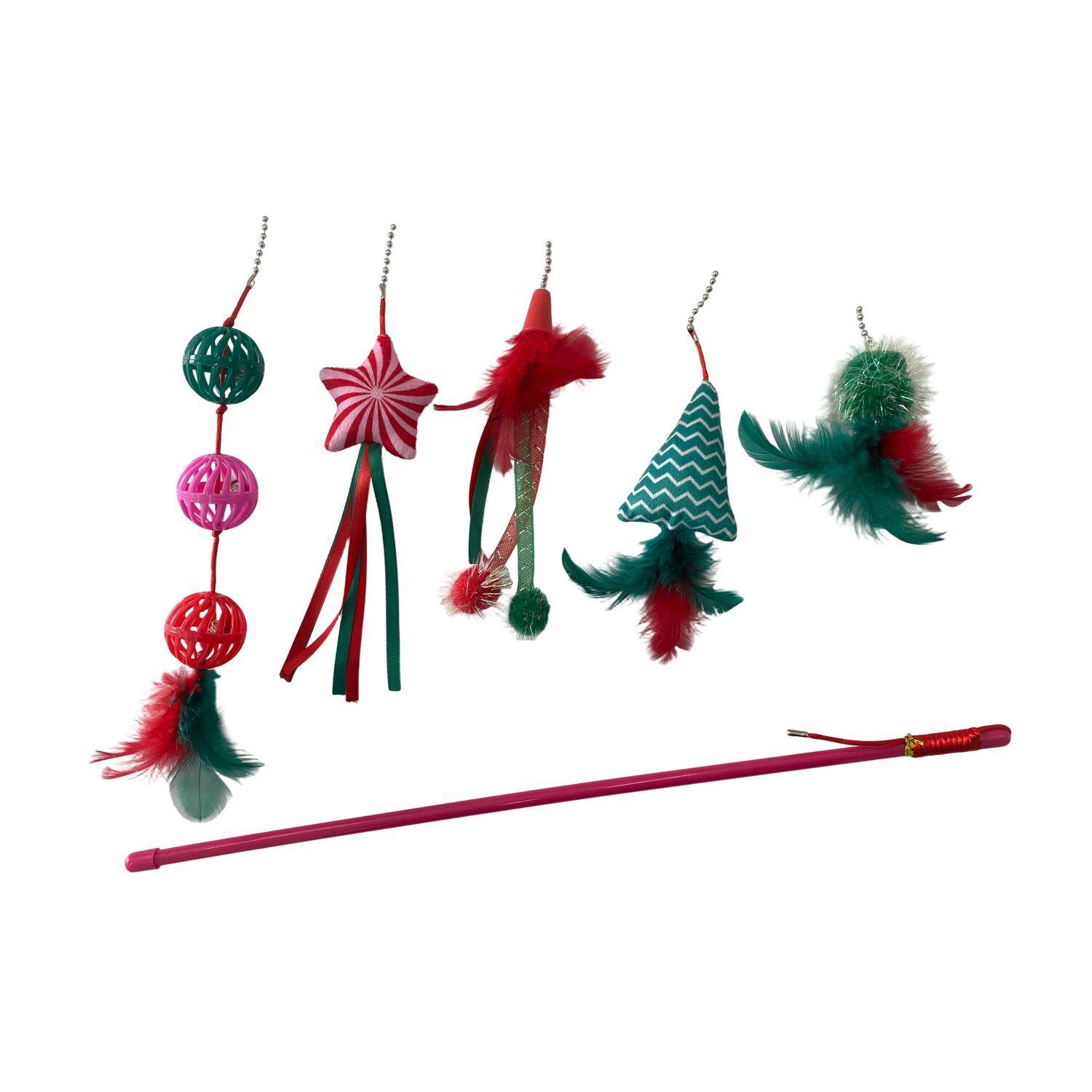 Aristopet 5‑In‑1 Interchangeable Teaser Wand Cat Toy