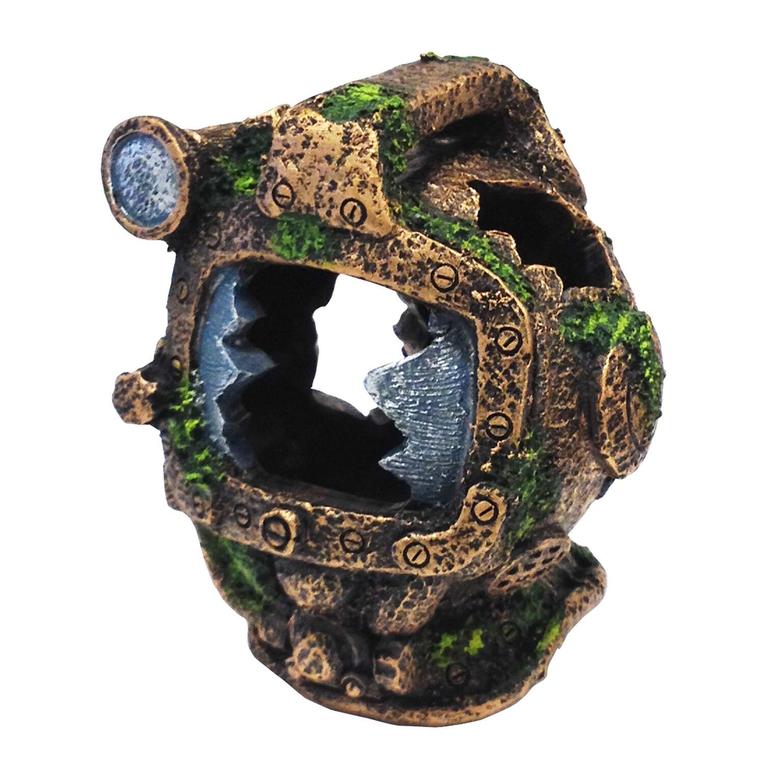 Penn-Plax Tide & Treasure Diver Helmet Aquarium Decor &ndash; Small