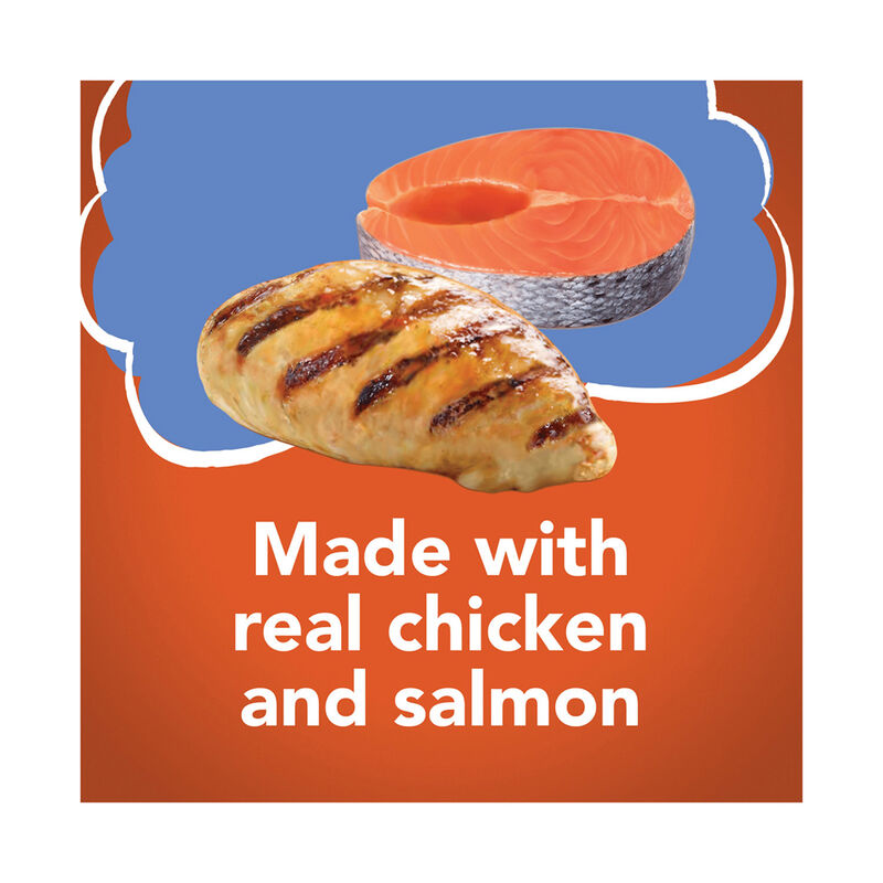 Shreds Chicken & Salmon Dinner In Gravy image number 3