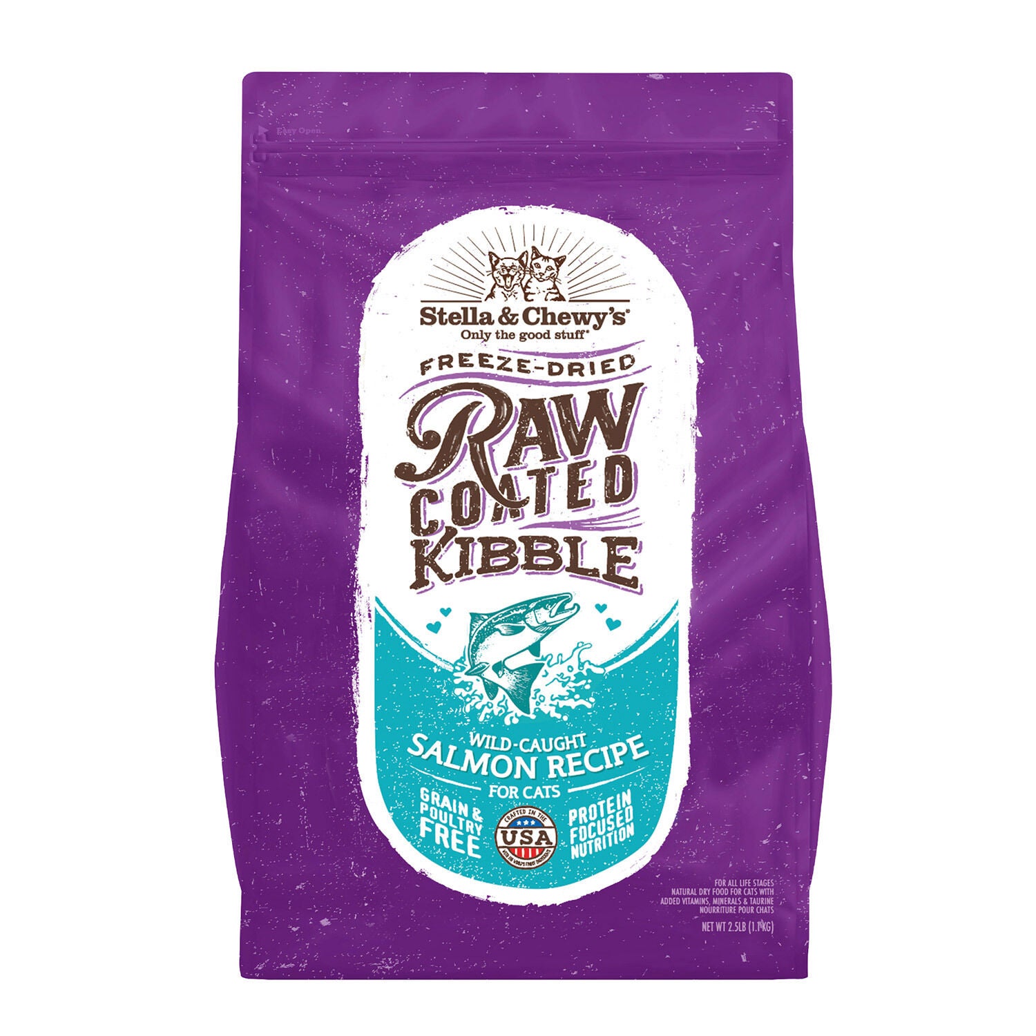 Stella & Chewy's Raw Coated Wild Caught Salmon Recipe Dry Cat Food