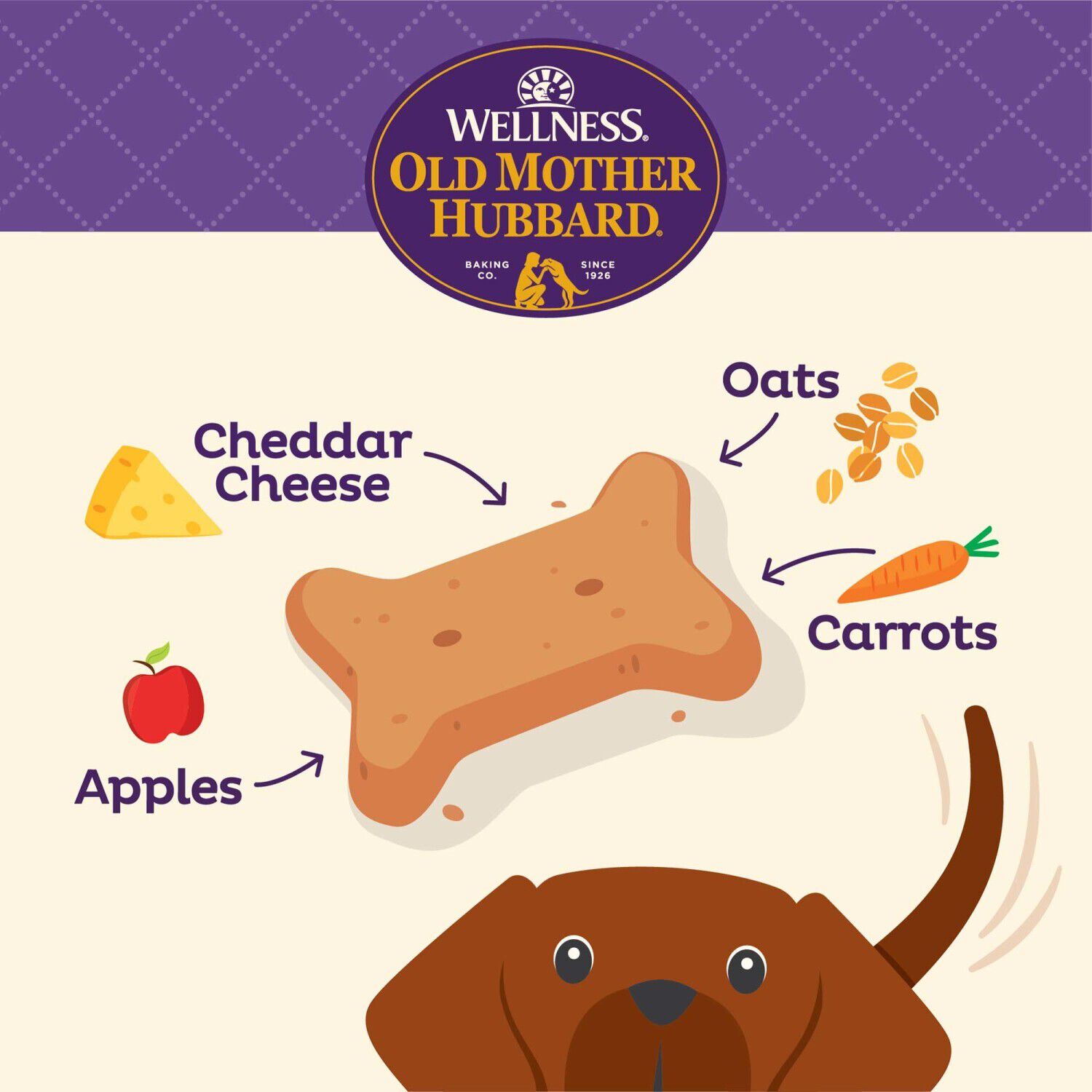 Wellness Old Mother Hubbard Bac'n'cheez Dog Biscuits, Natural, Training Treats, Bacon & Cheese Flavor, Small Size, 20 Ounce Bag