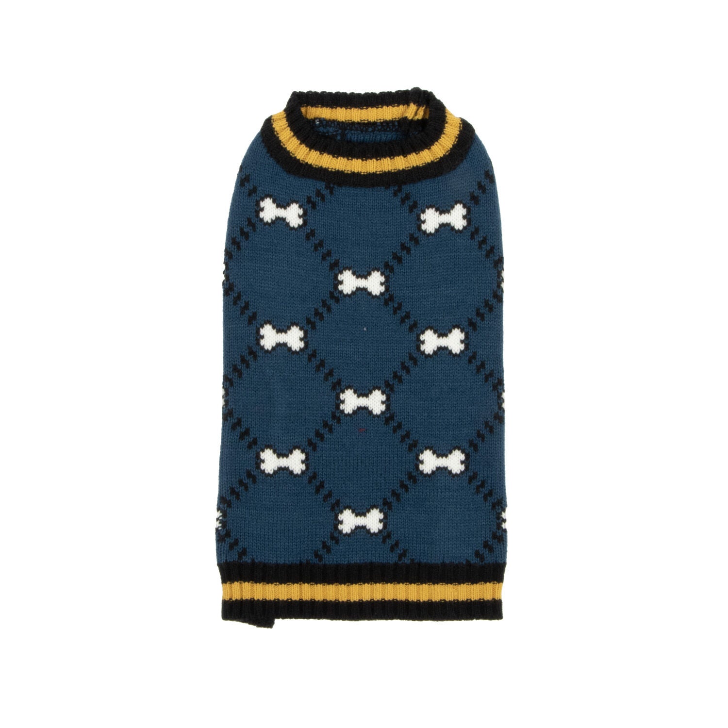 Simply Dog Blue Diamond Bone Dog Sweater, Extra Large