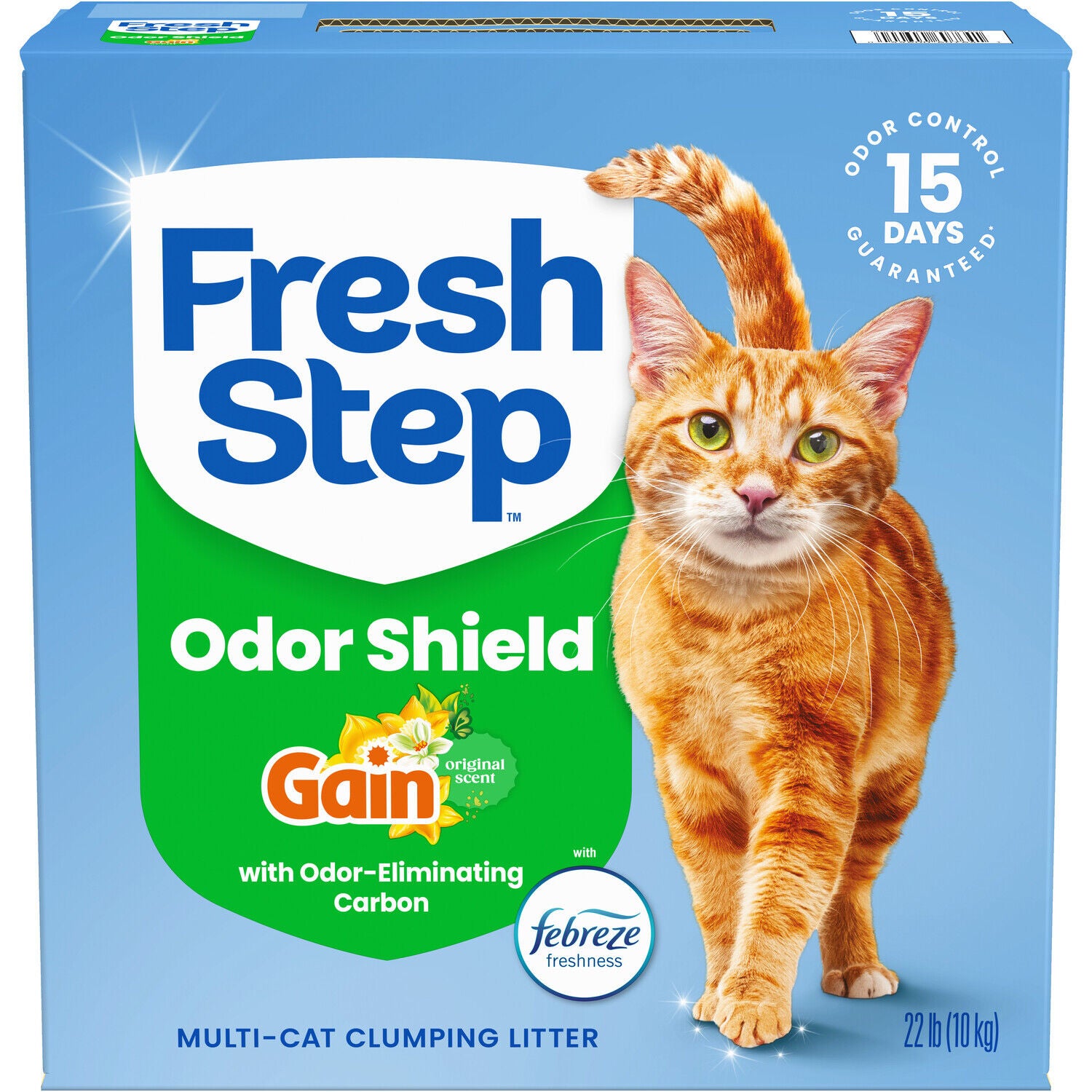 Fresh Step Odor Shield Multi Cat Clumping Litter With Gain Cat Litter, 22-Lb