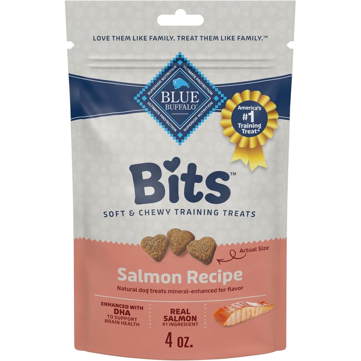 Blue Buffalo Blue Bits Soft-Moist Training Savory Salmon Recipe Dog Treats, 4-Oz