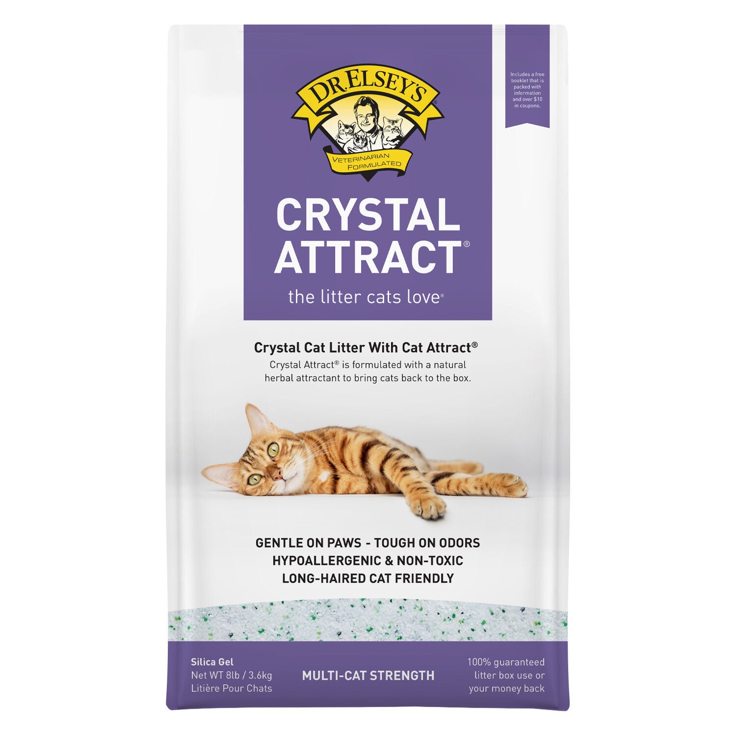 Dr. Elsey's Crystal Attract&trade; Long-Hair Crystal Cat Litter 8Lb