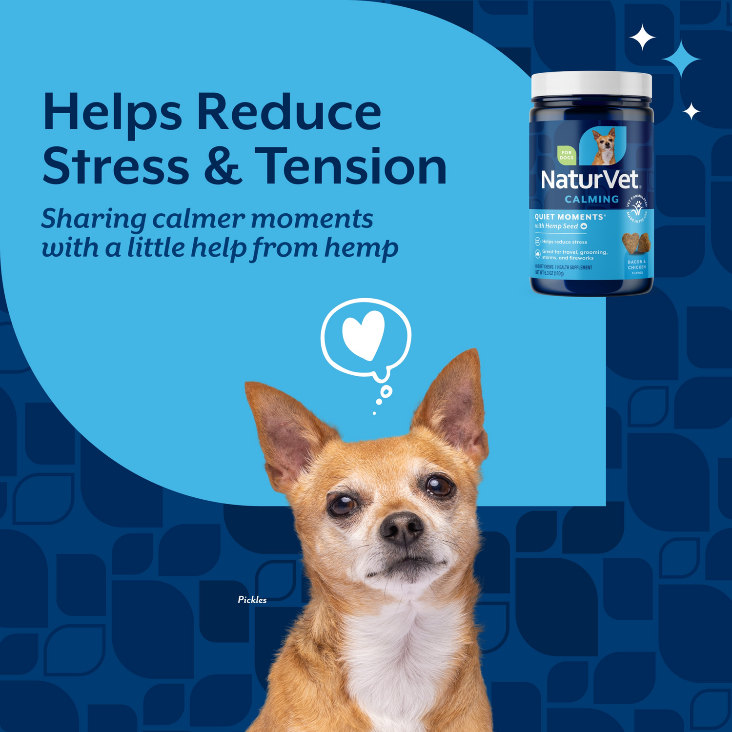 Naturvet Hemp Quiet Moments Calming Aid Soft Chews For Dogs