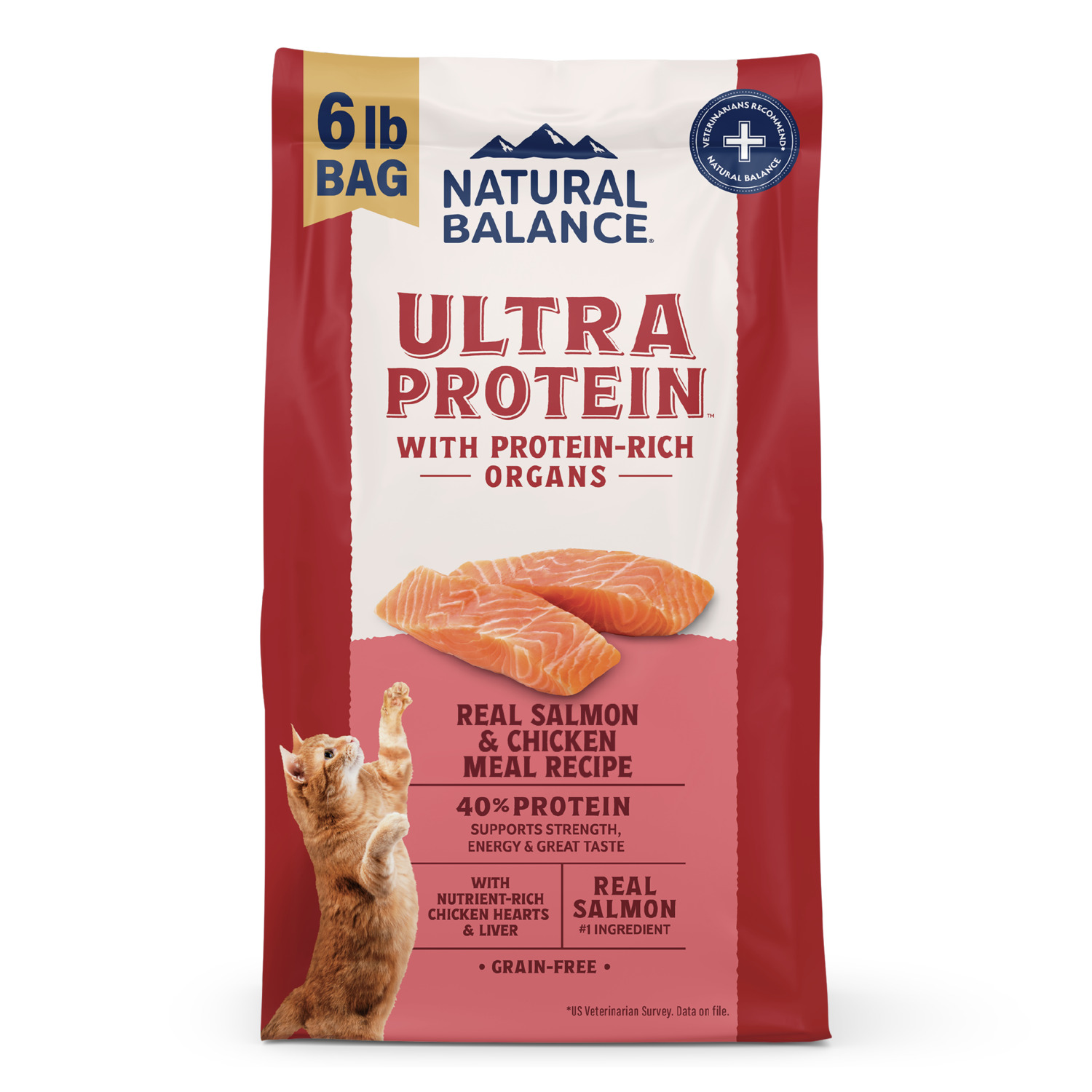 Natural Balance Ultra Protein Dry Cat Food, Real Salmon & Chicken Meal Recipe