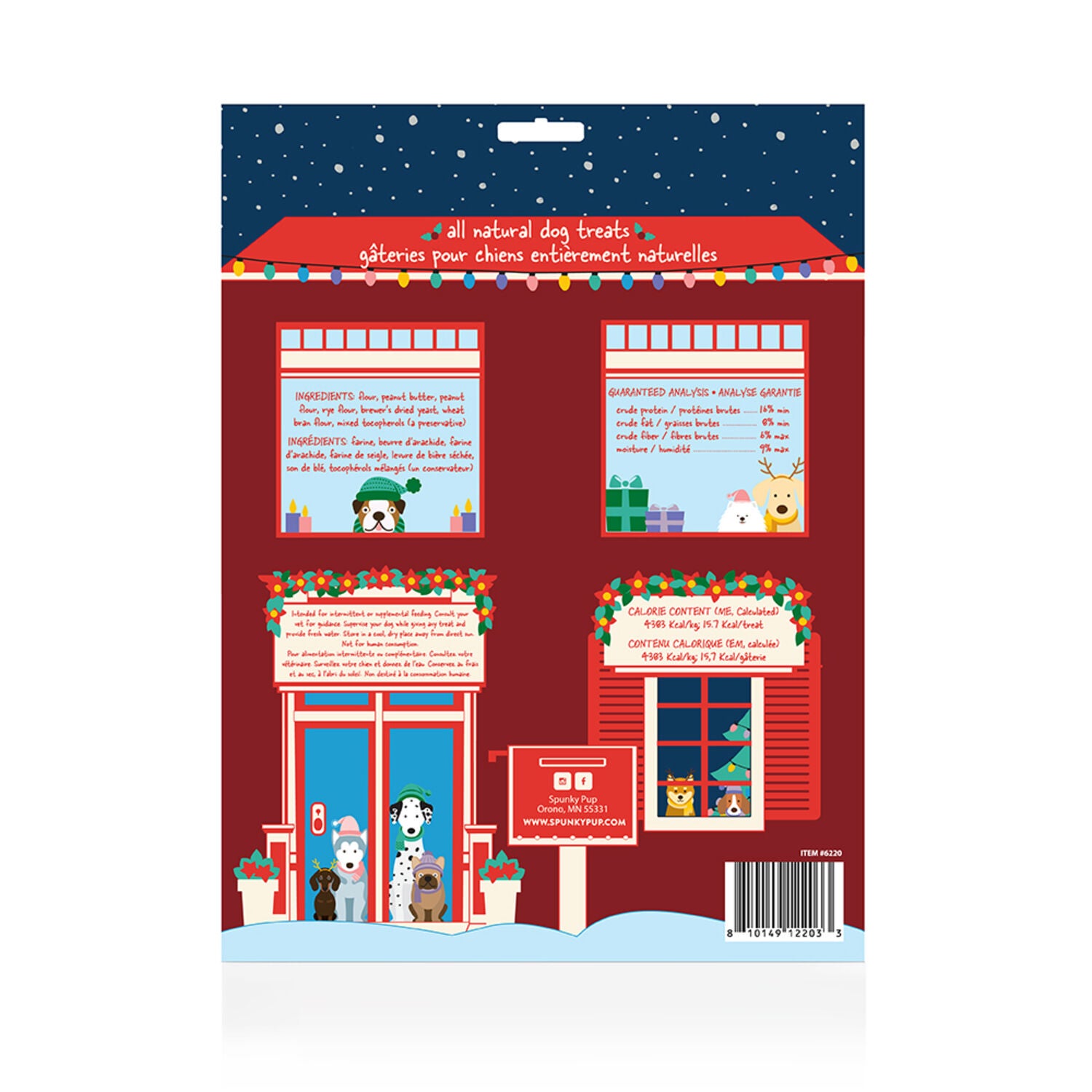 Spunky Pup Countdown To The Holidays Biscuit Dog Treat Advent Calendar