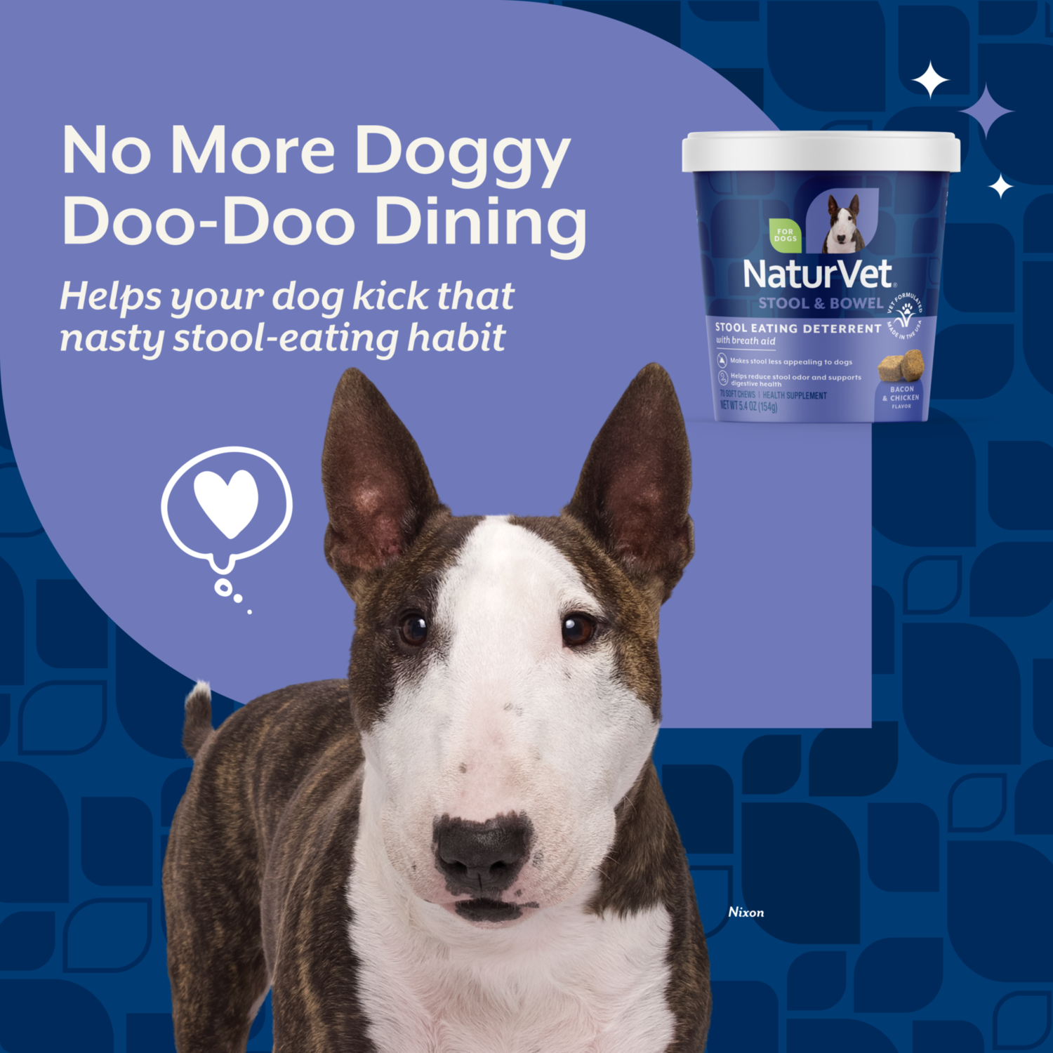 Naturvet Coprophagia Stool Eating Deterrent +Breath Aid Soft Chews Supplement For Dogs