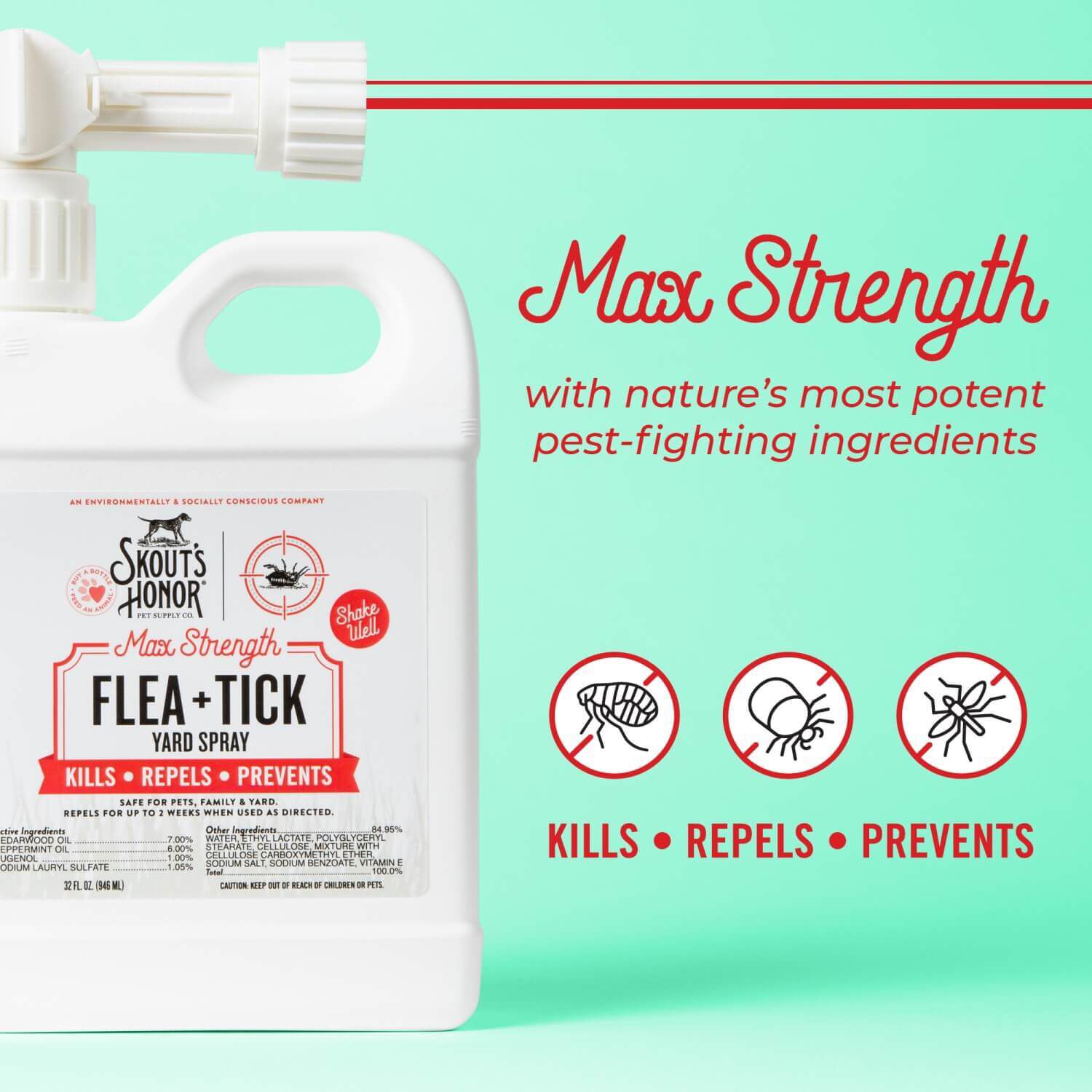 Skout's Honor Max Strength Flea And Tick Yard Spray
