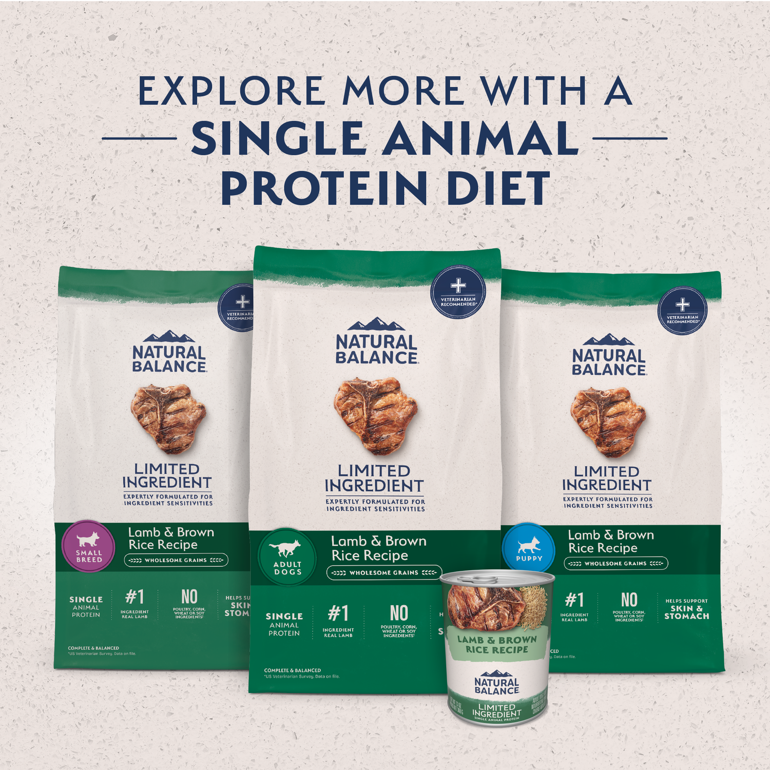 Natural Balance Limited Ingredient Lamb & Brown Rice Large Breed Recipe Dry Dog Food, 26-Lb