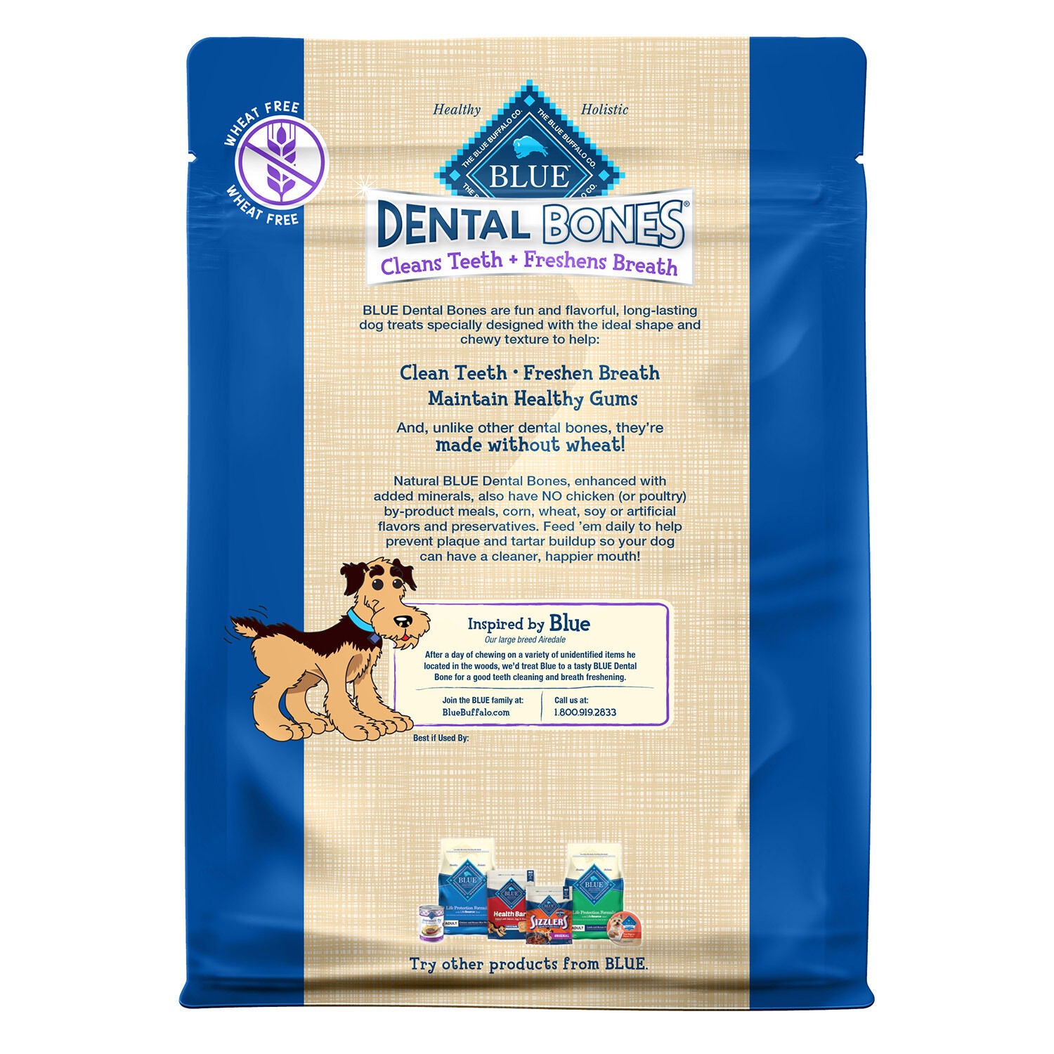 Blue Bones Natural Dental Chew Large 12oz Pet Supermarket