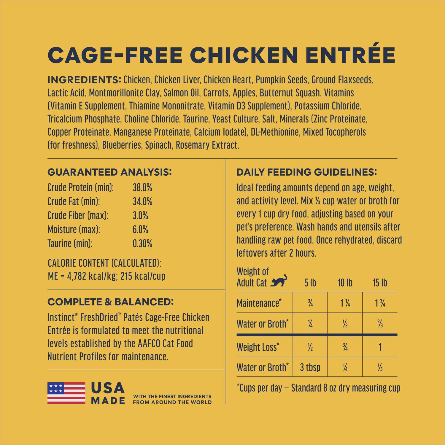Instinct Freshdried Pates Grain-Free Freeze-Dried Raw Adult Cat Food, Cage-Free Chicken Entr&eacute;e, 13-Oz Bag