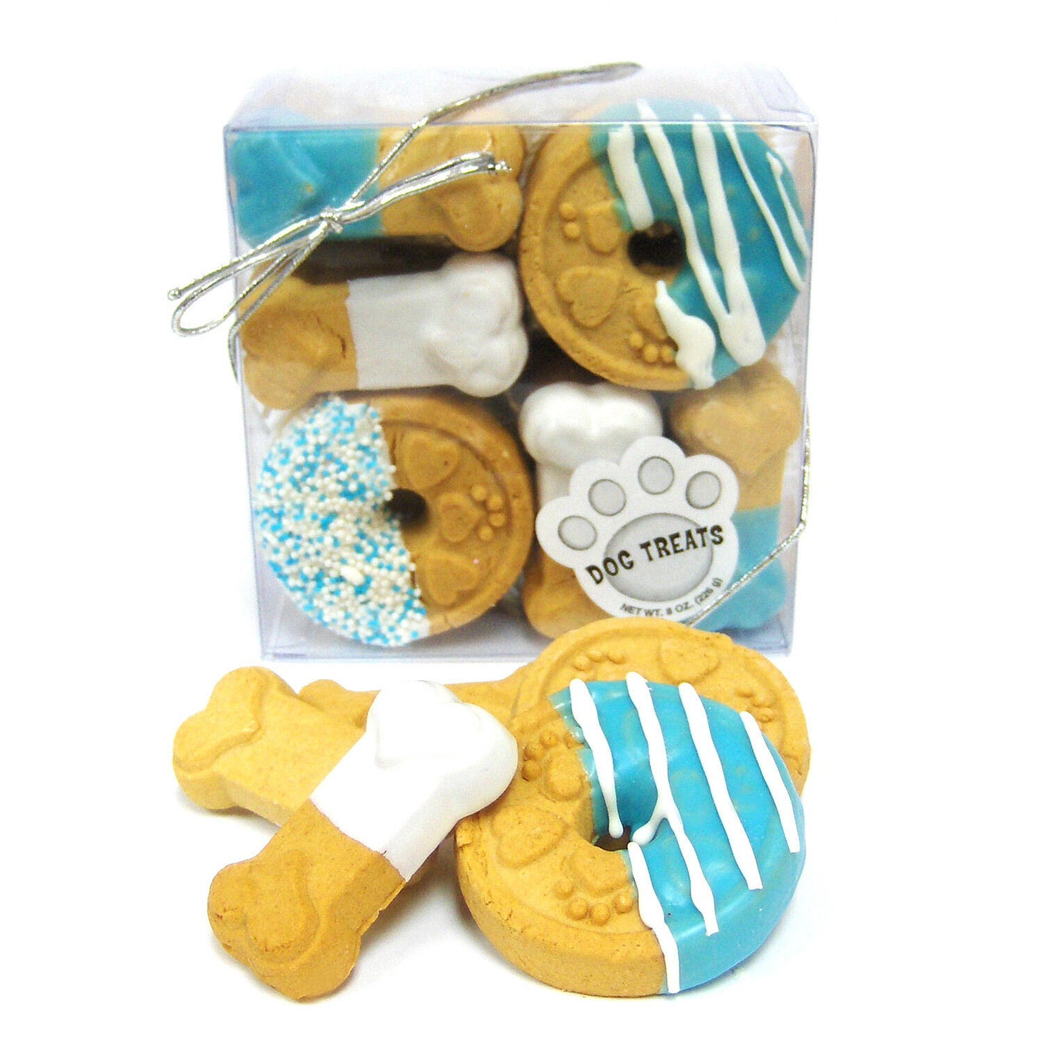 Claudia's Canine Cuisine Blue Buddies Birthday Dog Biscuit Treat Box