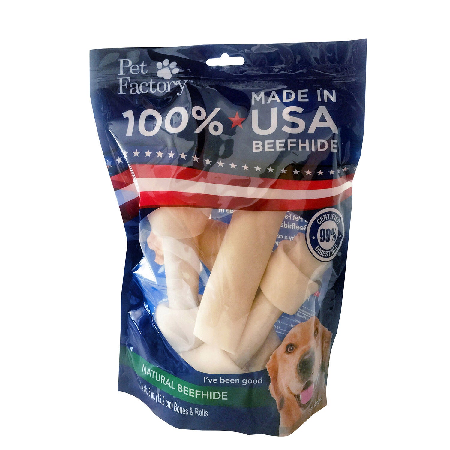 Natural Beefhide Bones & Rolls Dog Treat