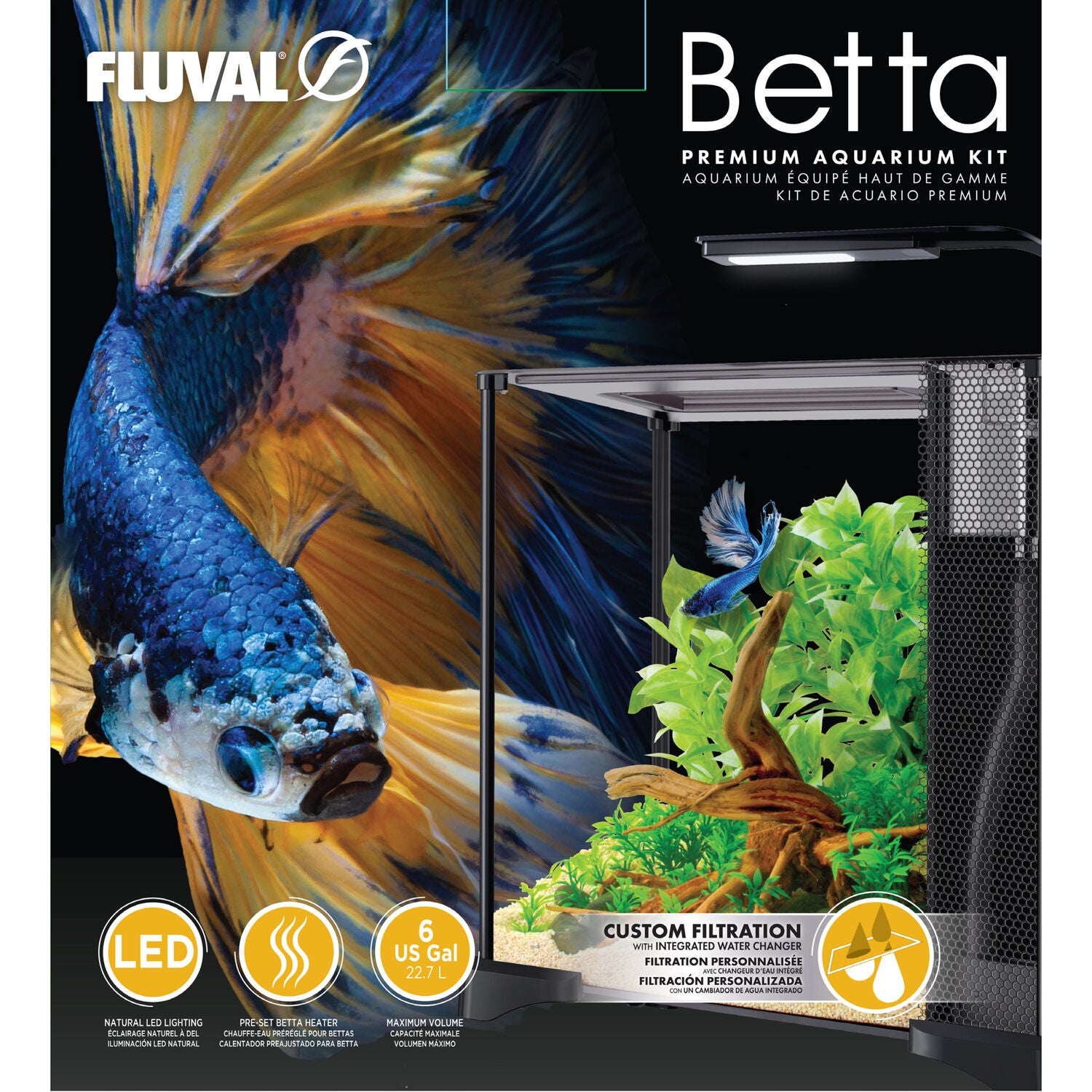 Fluval Betta Fish Aquarium Kit - 6 Gallon