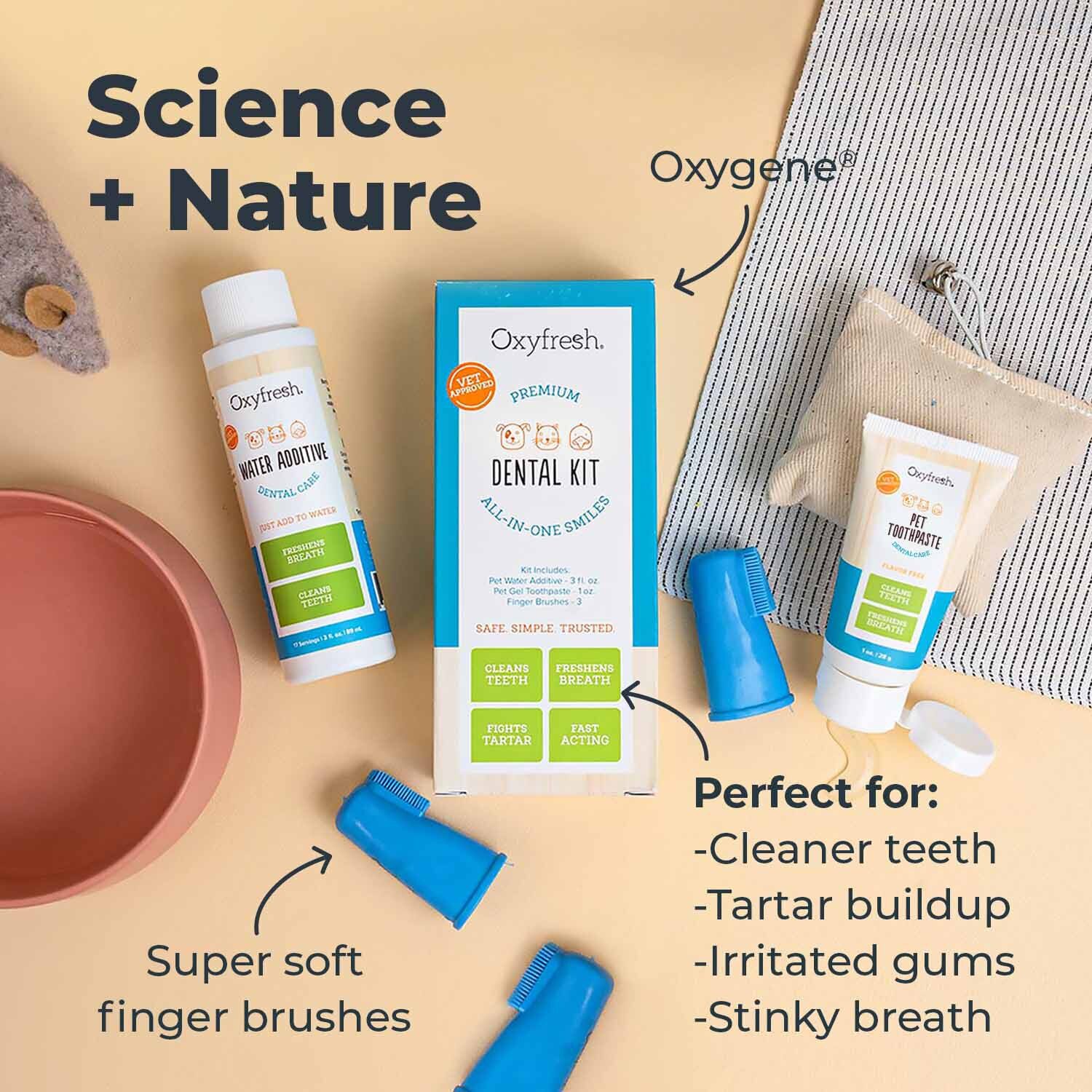 Oxyfresh Premium Dog & Cat Dental Care Kit