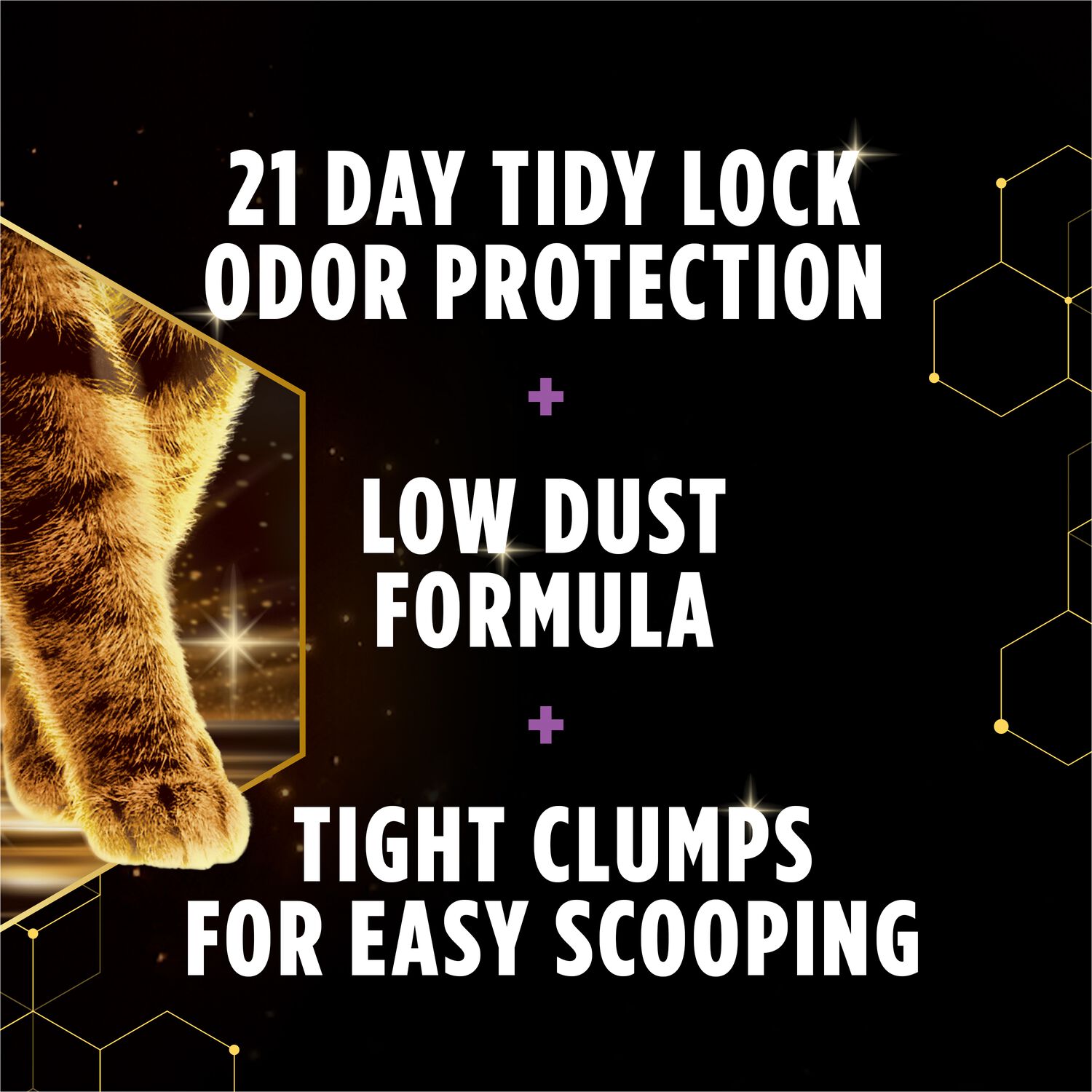 Tidy Cats Performance Plus Tidy Feet Low Tracking Scented Clumping Multi-Cat Litter, Clean Linen Scent, 20-Lb Jug