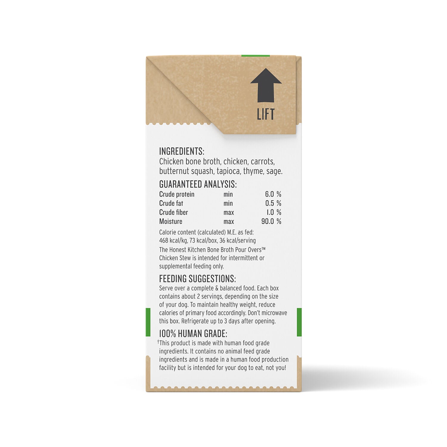 The Honest Kitchen Bone Broth Pour Overs Chicken Stew Dog Food Topper, 5.5-Oz