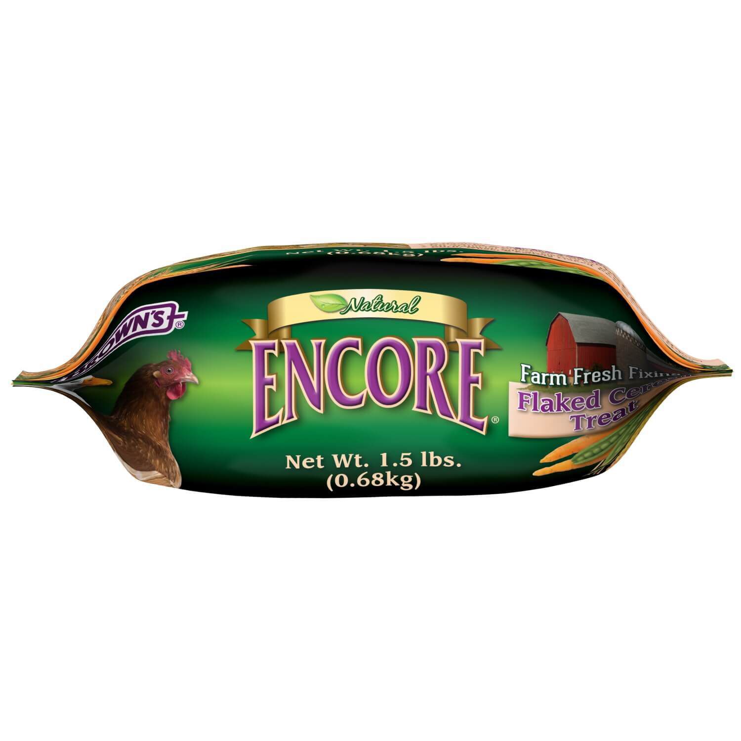 Brown's Encore Farm Fresh Fixins Flaked Cereal Treat For Backyard Foul