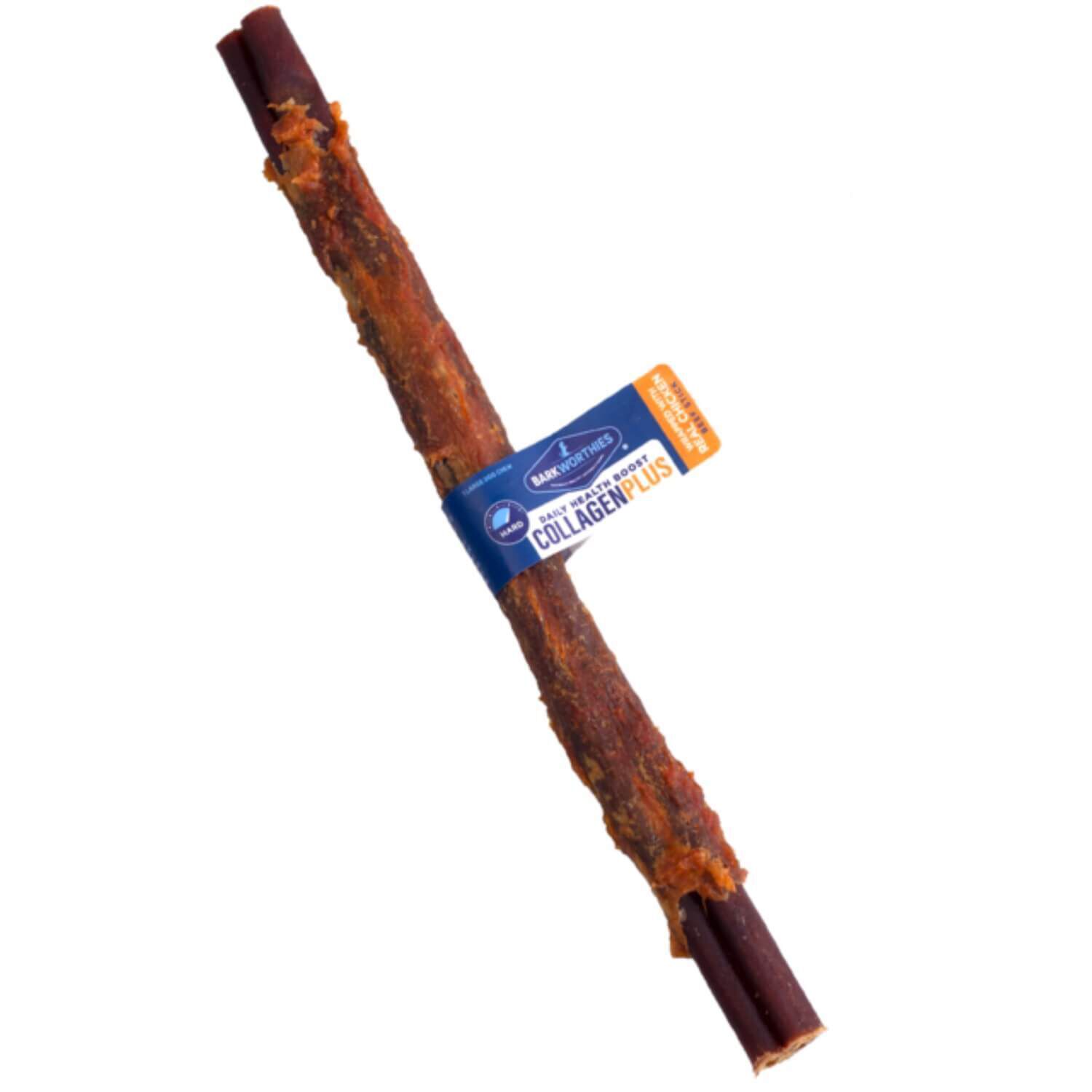 Barkworthies Collagen Stick Wrapped With Chicken Dog Treat, 12-In