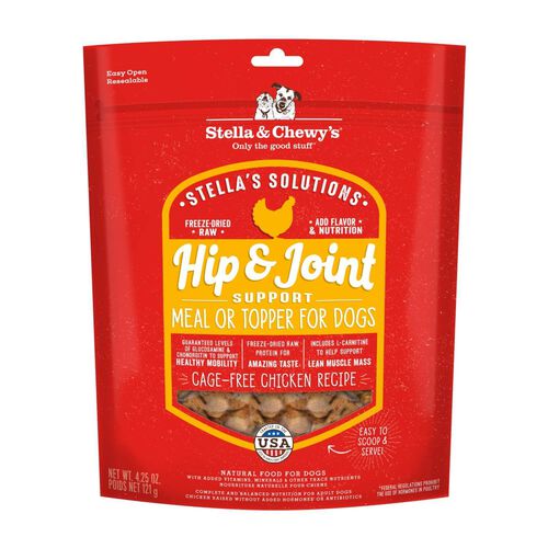 Stella'S Solutions Freeze Dried Raw Hip & Joint Joint Support Cage Free Chicken Recipe Dog Food Topper